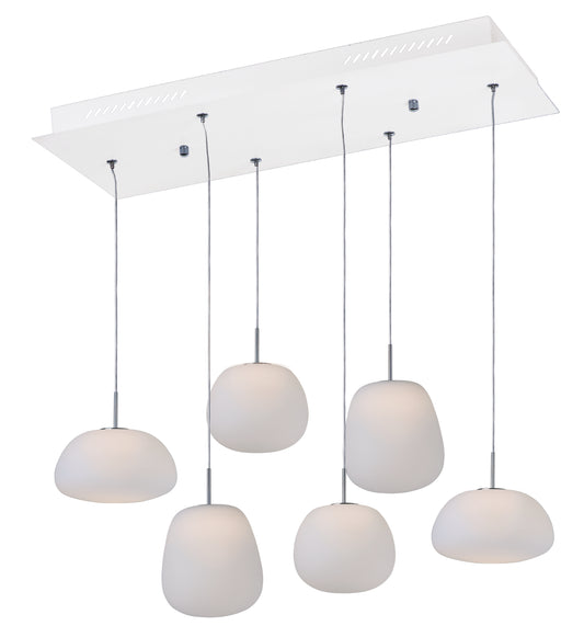 Puffs 6-Light LED Pendant White by ET2