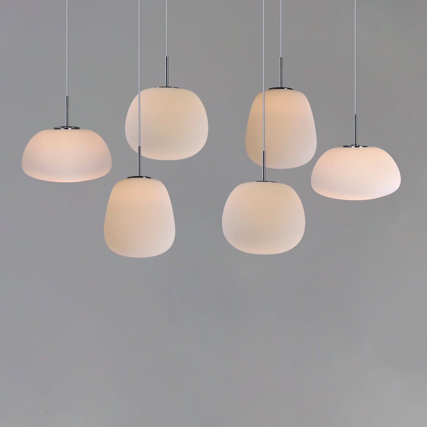 Puffs 6-Light LED Pendant White by ET2
