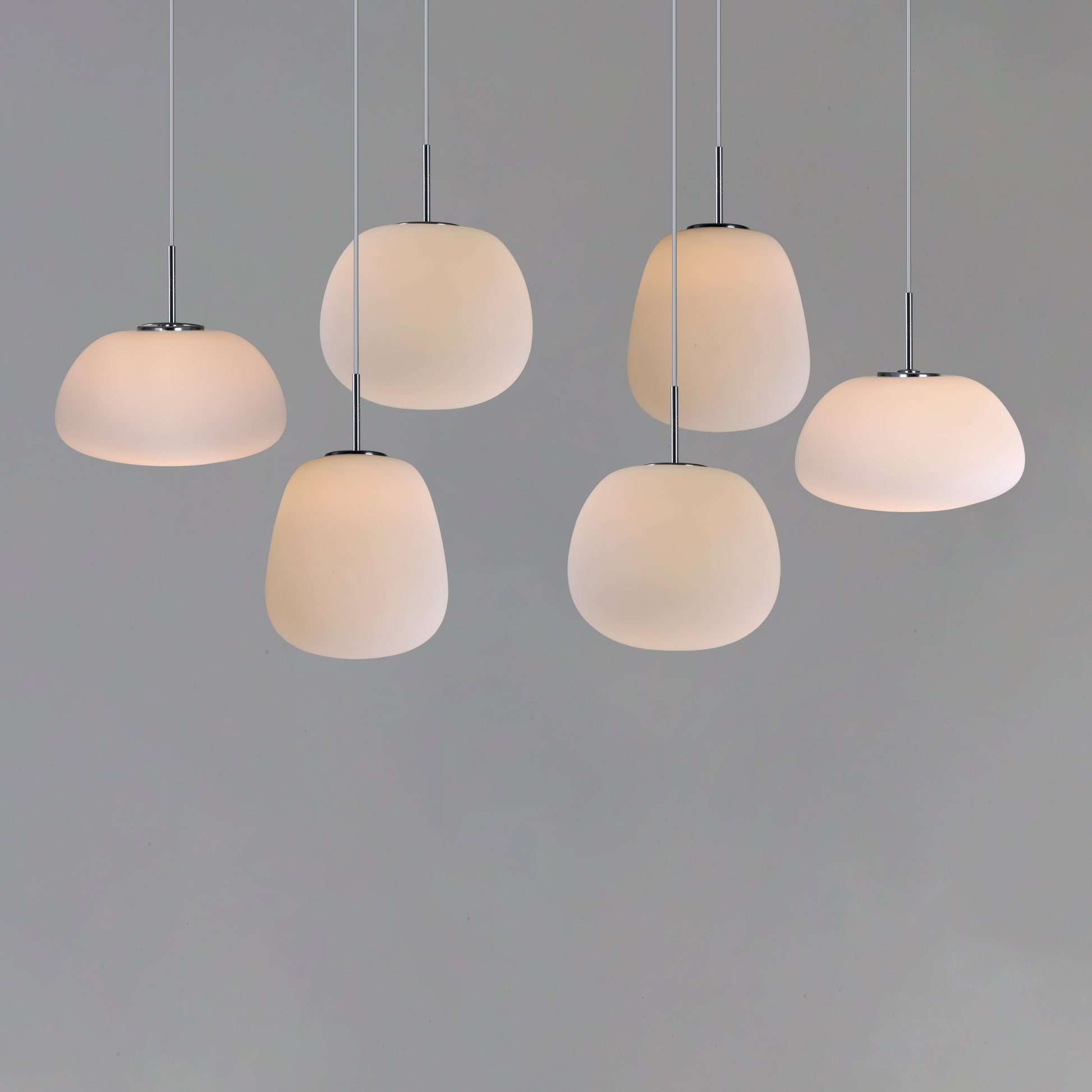 Puffs 6-Light LED Pendant White by ET2