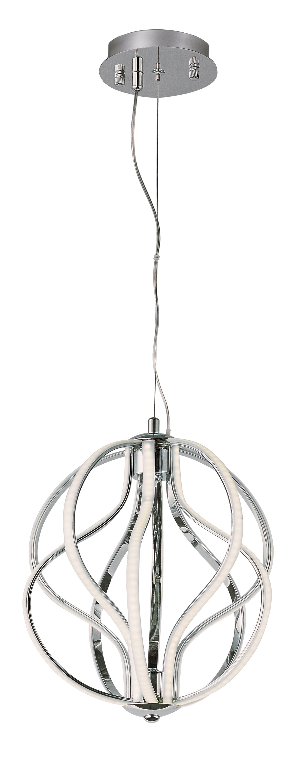 Aura 12" LED Pendant Polished Chrome by ET2