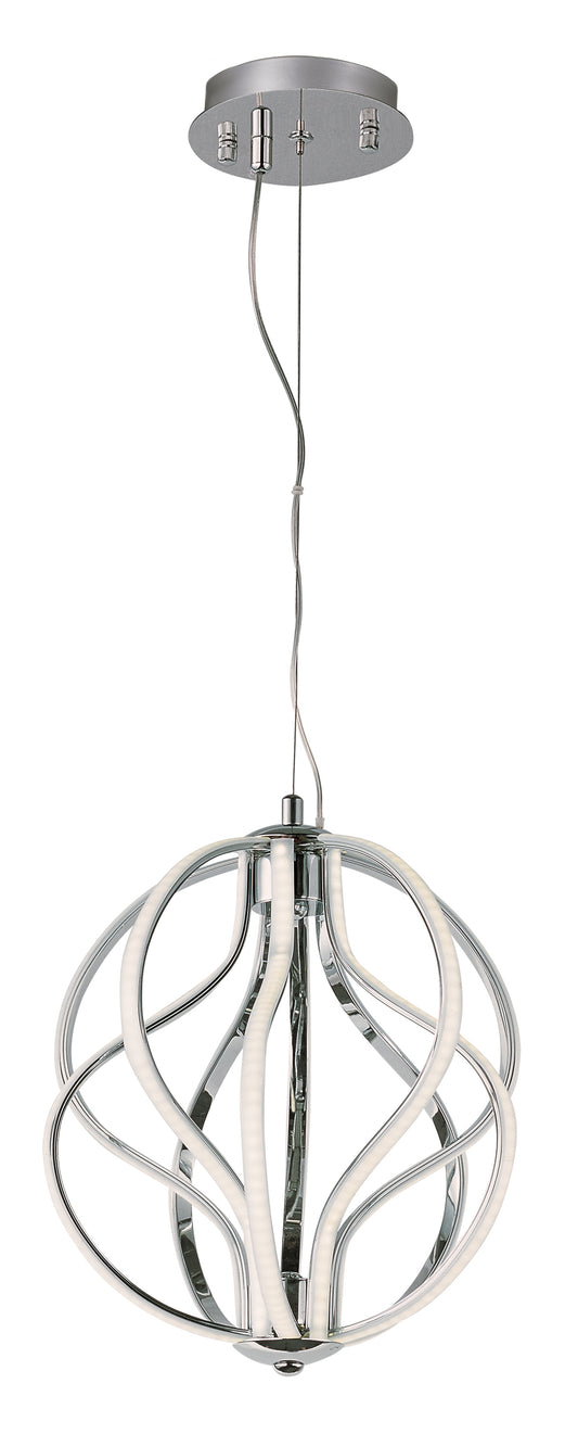 Aura 12" LED Pendant Polished Chrome by ET2