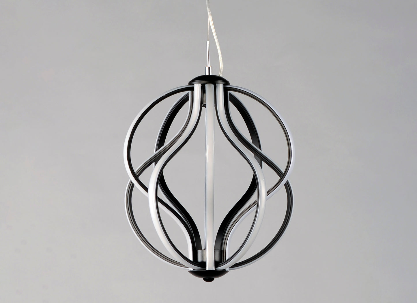 Aura 12" LED Pendant Black by ET2