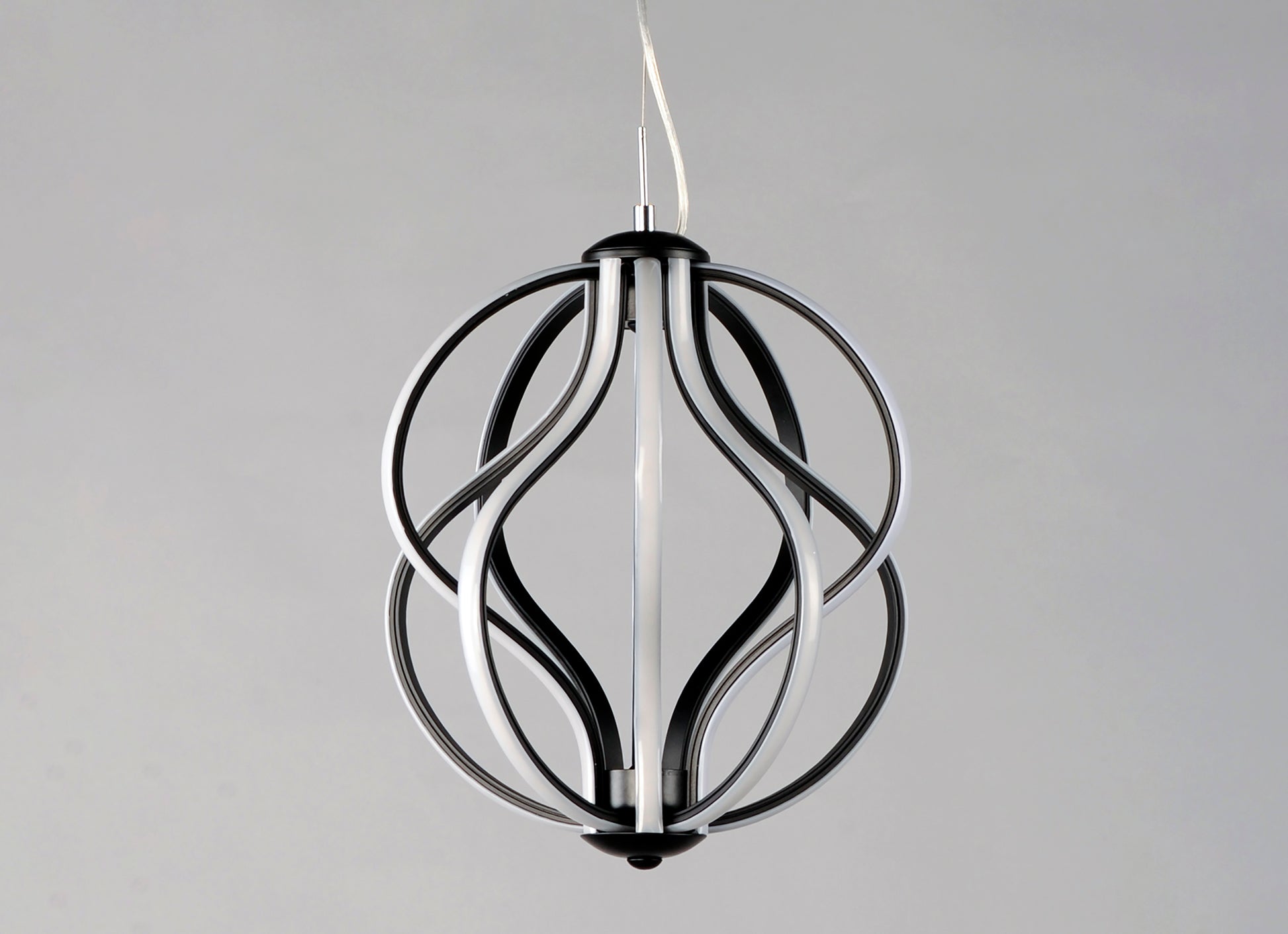 Aura 12" LED Pendant Black by ET2
