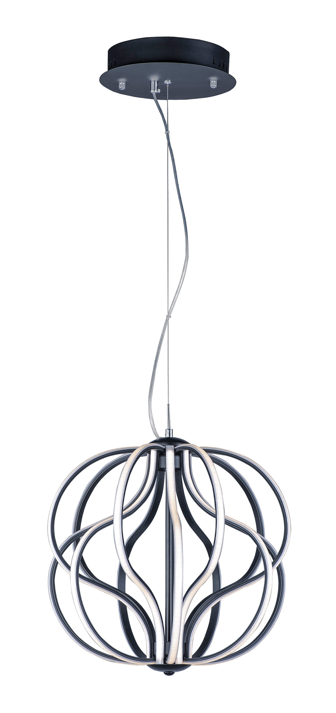 Aura 17" LED Pendant Black by ET2