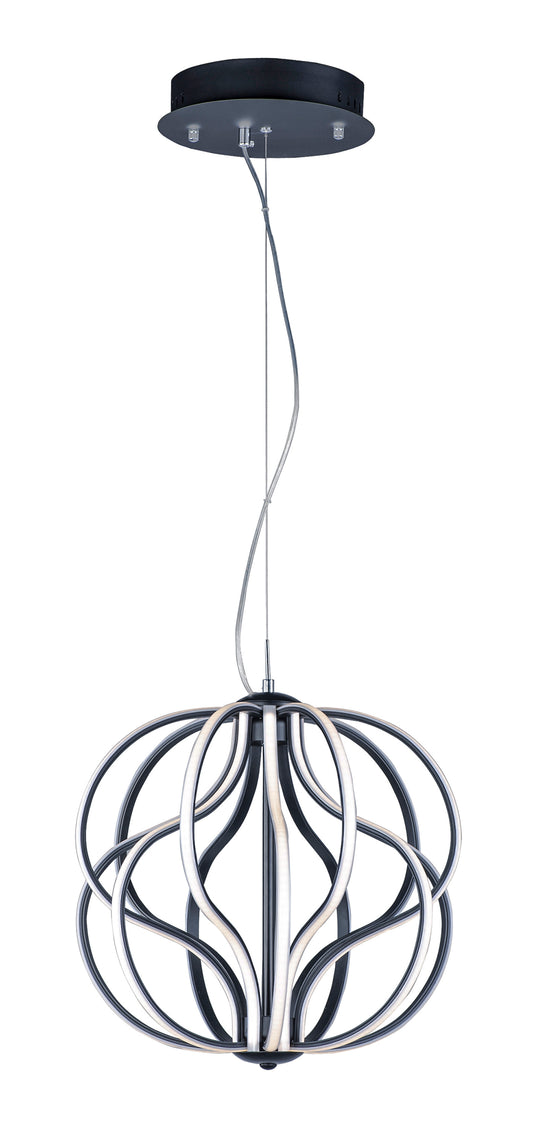 Aura 17" LED Pendant Black by ET2