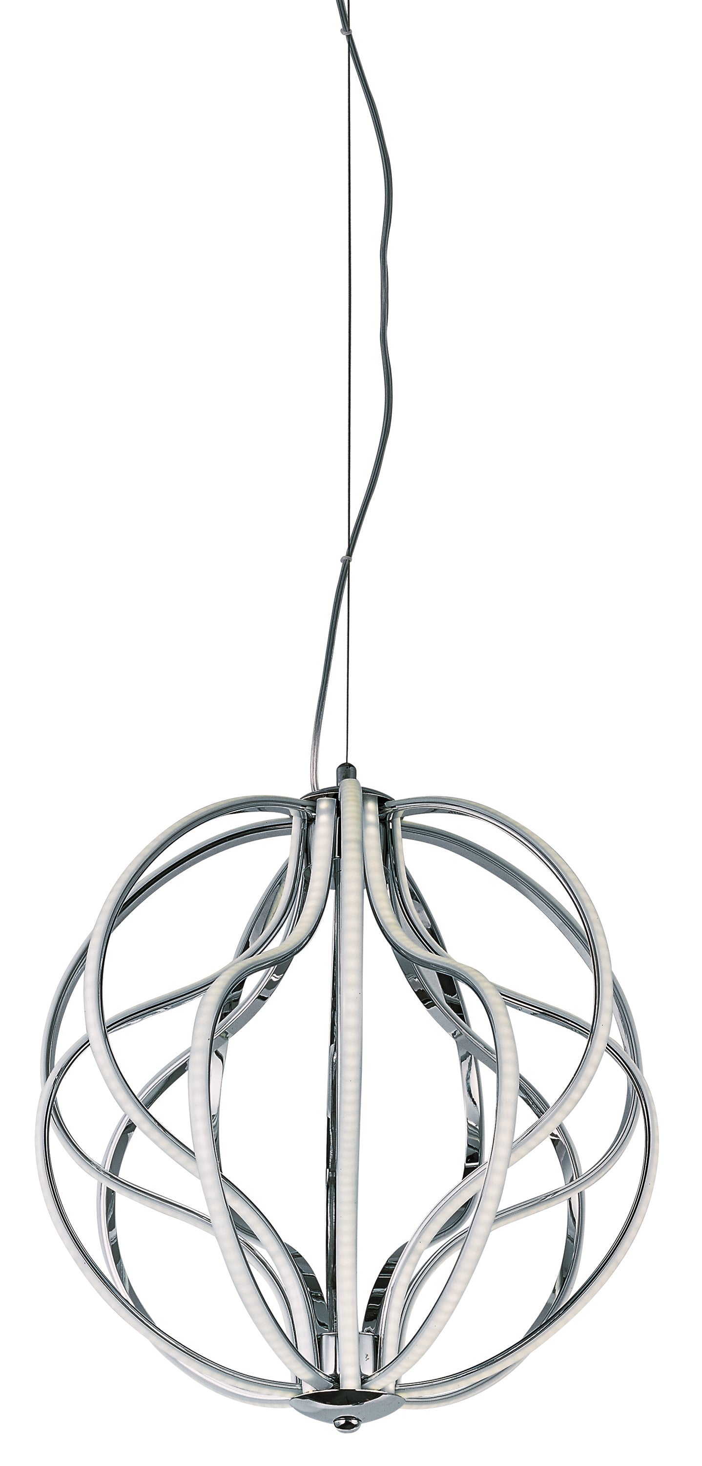 Aura 17" LED Pendant Polished Chrome by ET2