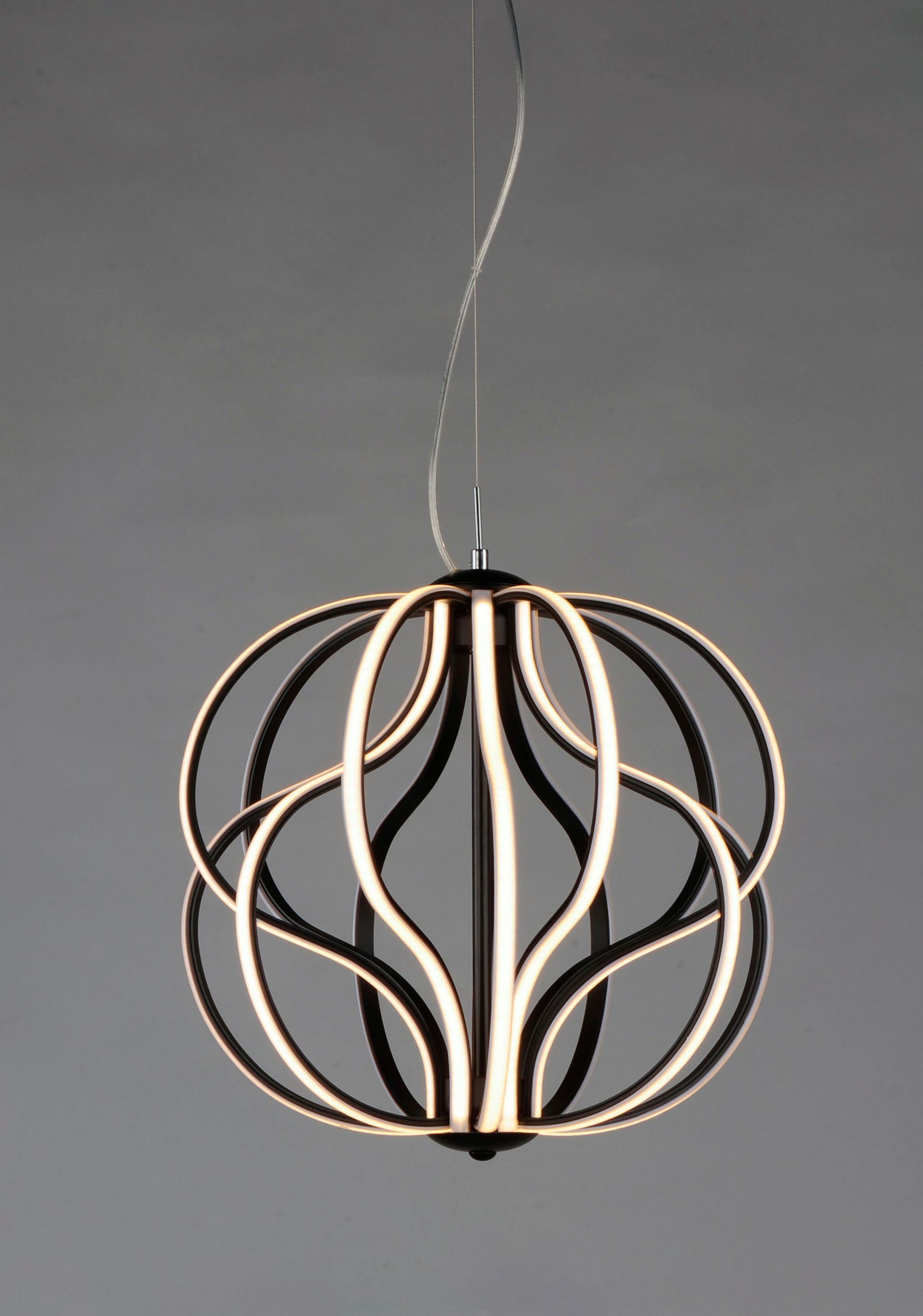 Aura 17" LED Pendant Black by ET2