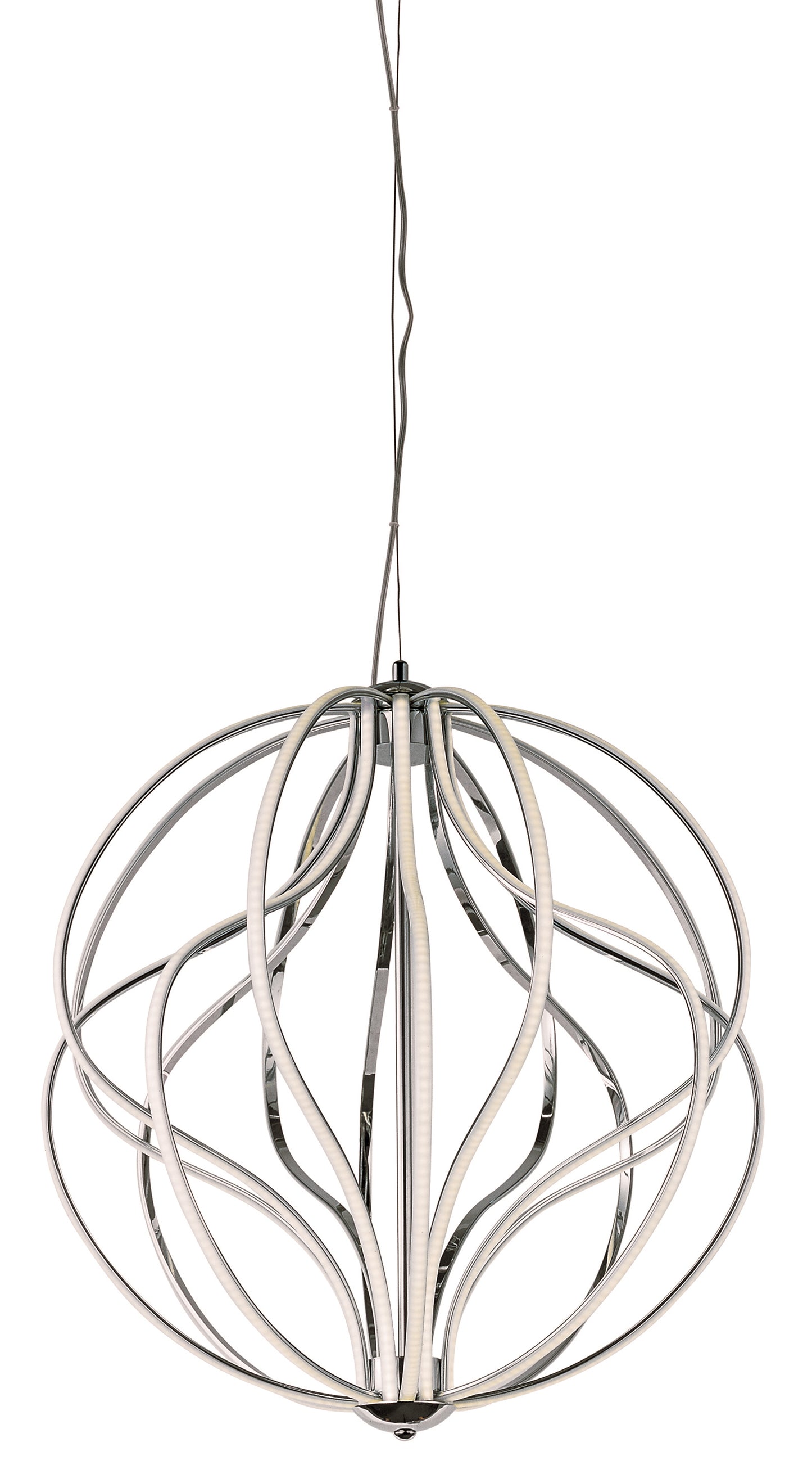 Aura 24" LED Pendant Polished Chrome by ET2