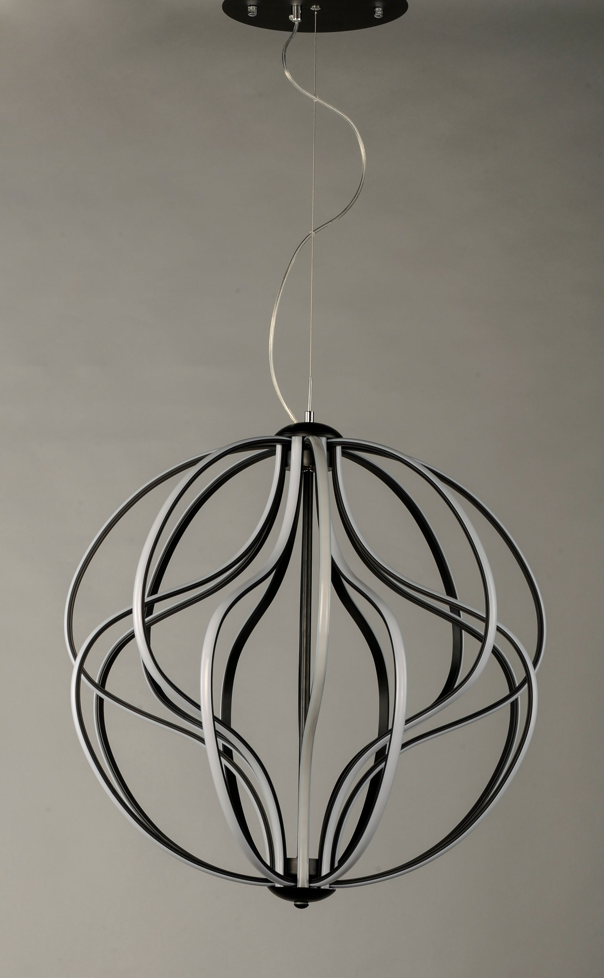 Aura 24" LED Pendant Black by ET2