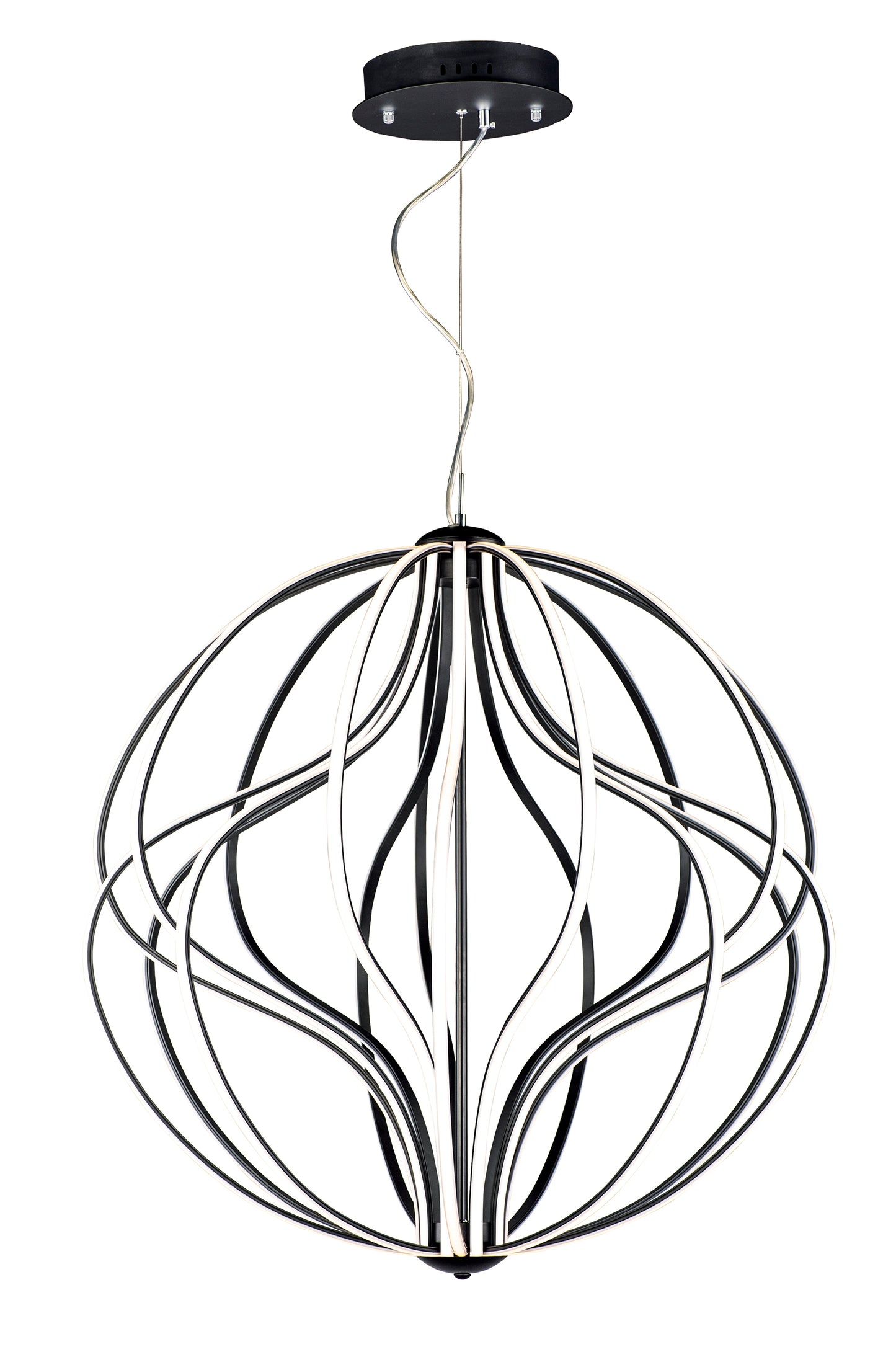 Aura 31" LED Pendant Black by ET2