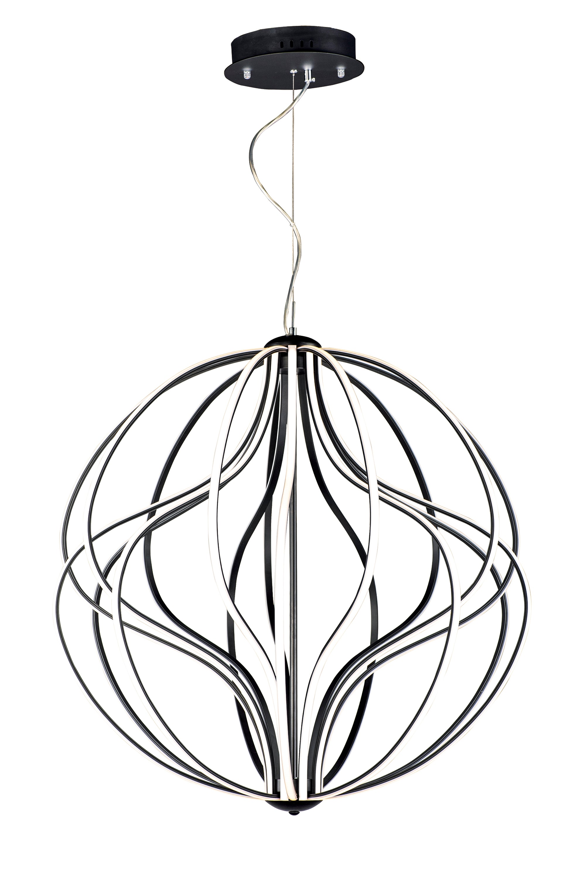 Aura 31" LED Pendant Black by ET2