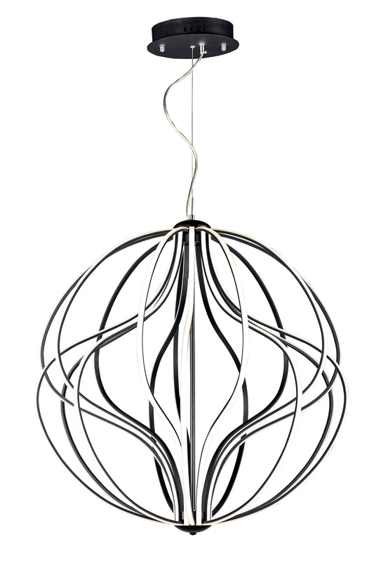 Aura 31" LED Pendant Black by ET2