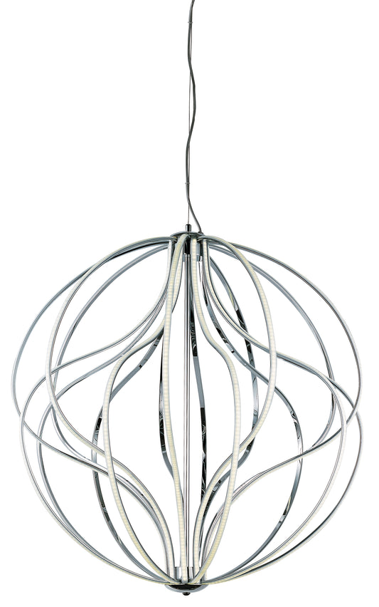 Aura 31" LED Pendant Polished Chrome by ET2