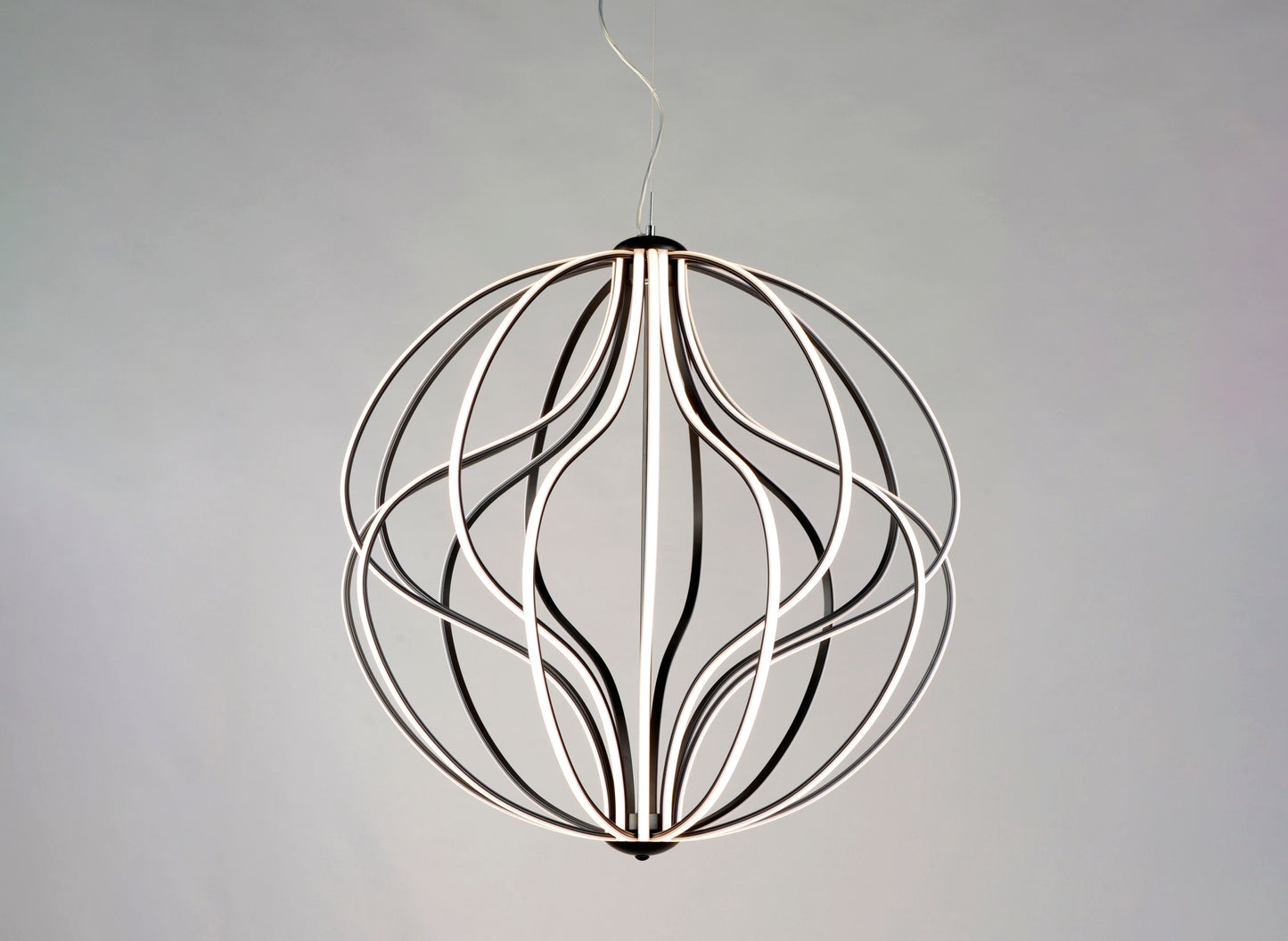Aura 31" LED Pendant Black by ET2