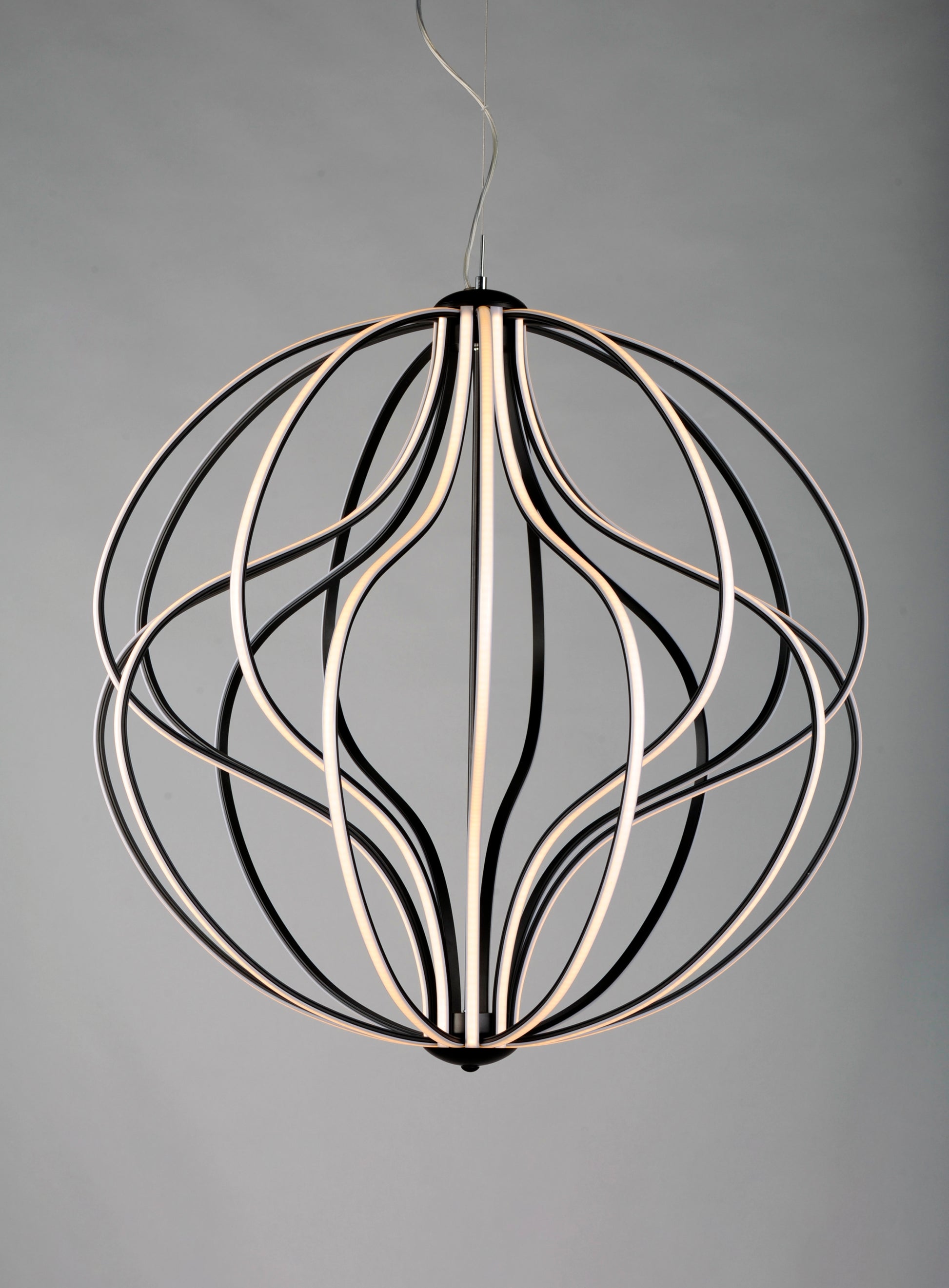Aura 31" LED Pendant Black by ET2
