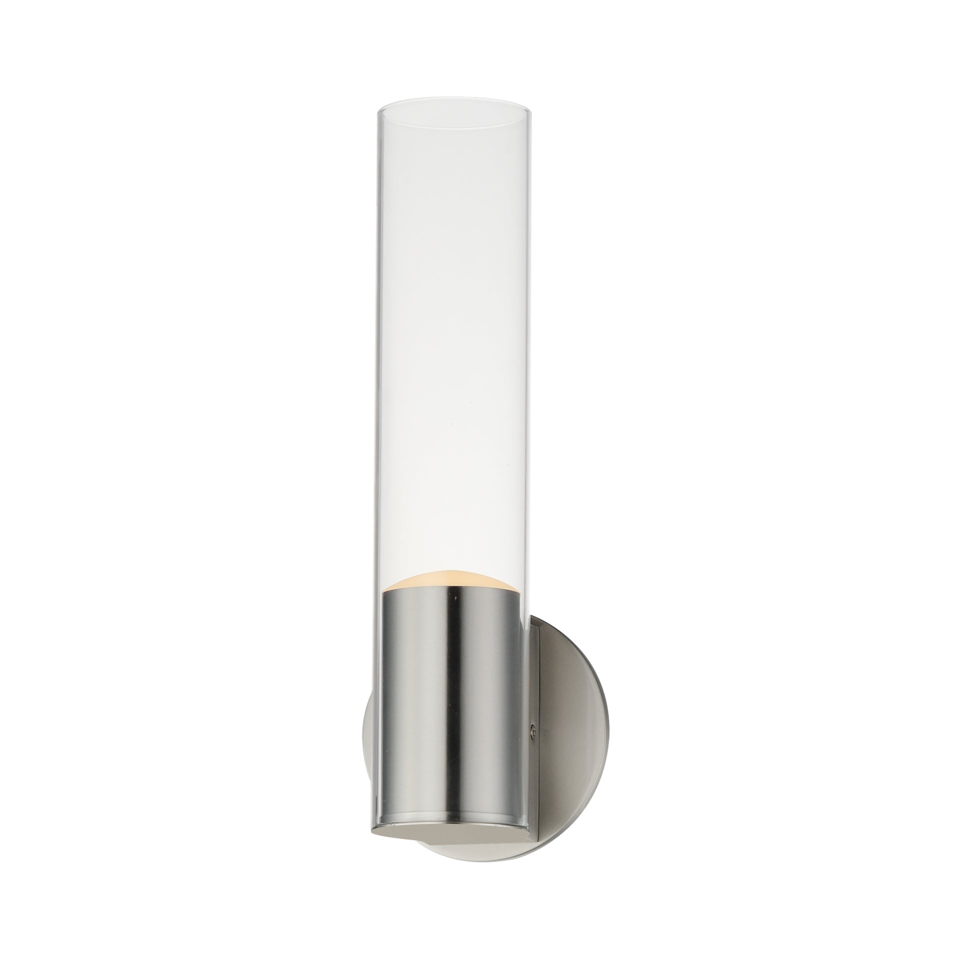 Highball Clear LED Wall Sconce Satin Nickel by ET2