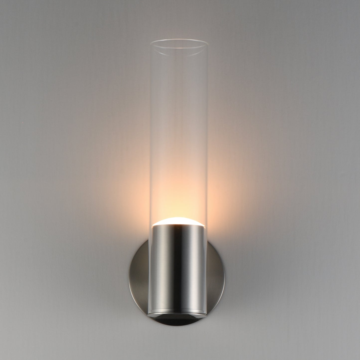 Highball Clear LED Wall Sconce Satin Nickel by ET2