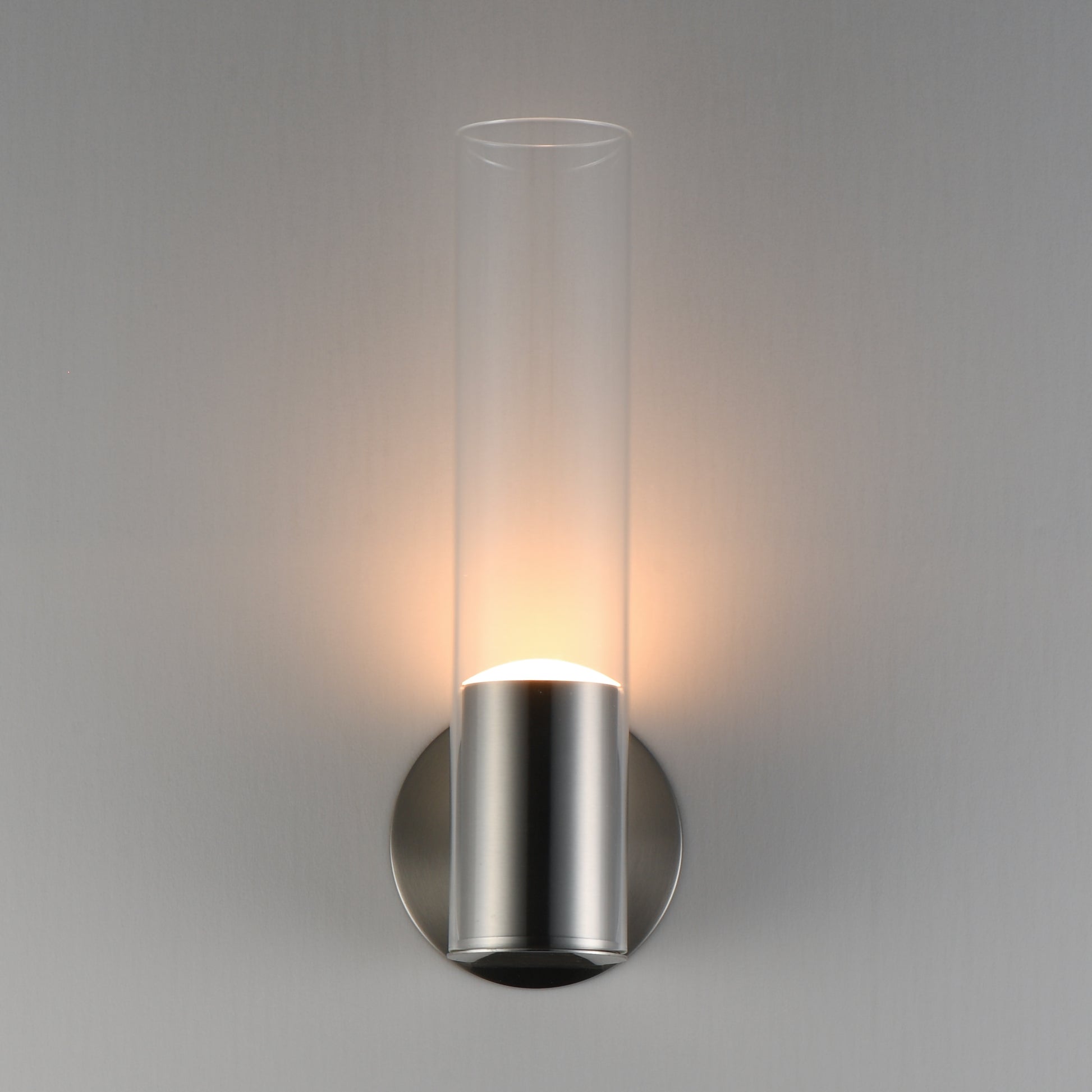 Highball Clear LED Wall Sconce Satin Nickel by ET2