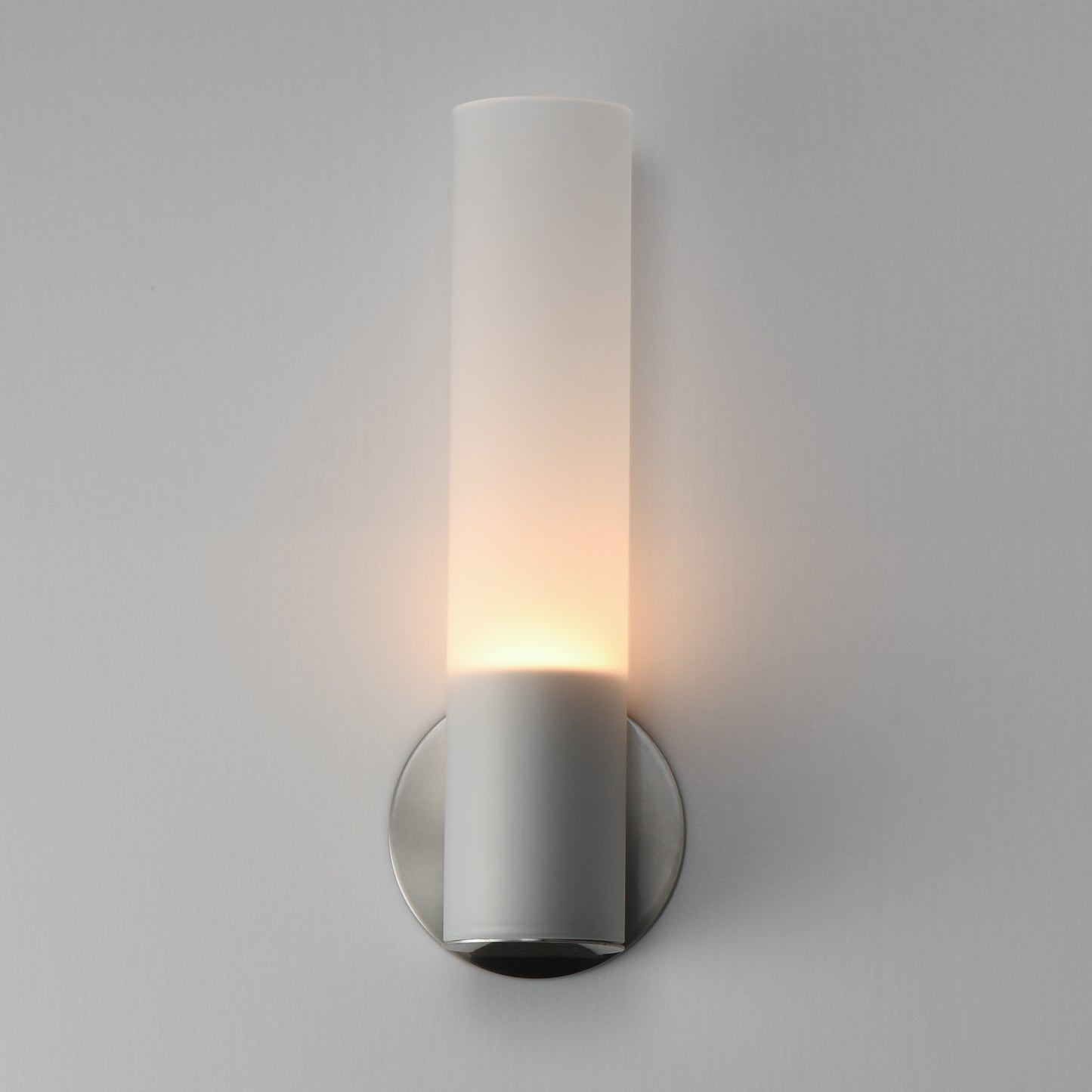 Highball Frosted LED Wall Sconce Satin Nickel by ET2