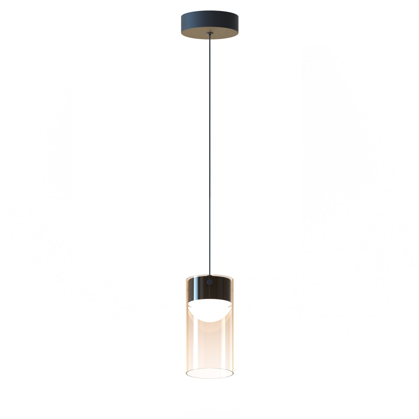 Highball Amber LED Mini Pendant Gunmetal by ET2