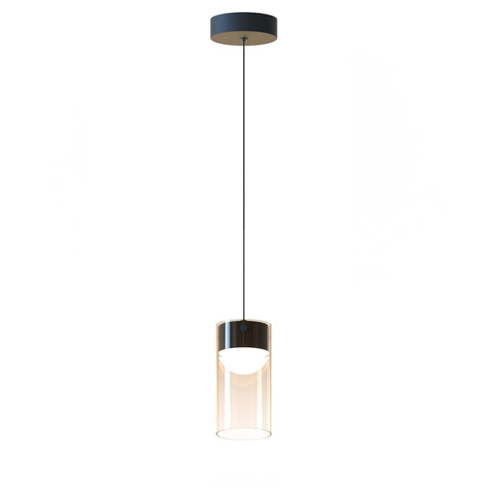 Highball Amber LED Mini Pendant Gunmetal by ET2