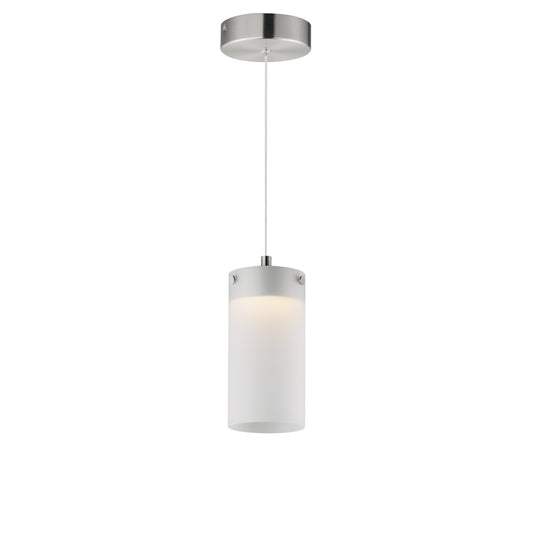 Highball Frosted LED Mini Pendant Satin Nickel by ET2