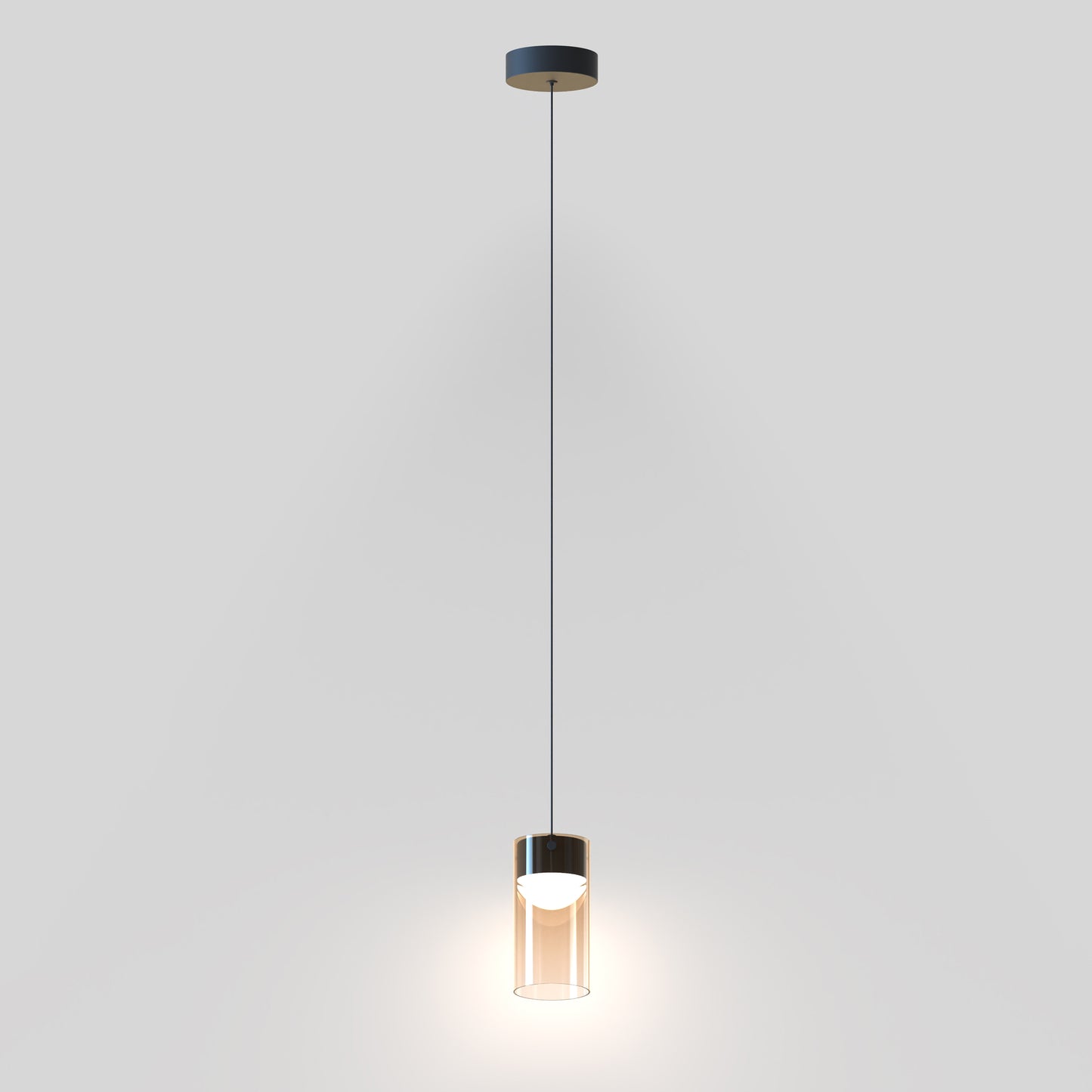 Highball Amber LED Mini Pendant Gunmetal by ET2