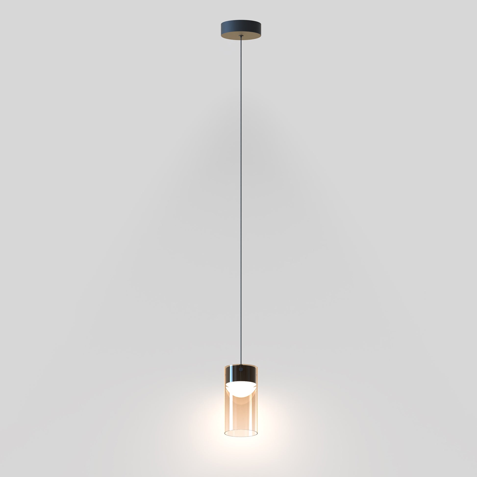 Highball Amber LED Mini Pendant Gunmetal by ET2