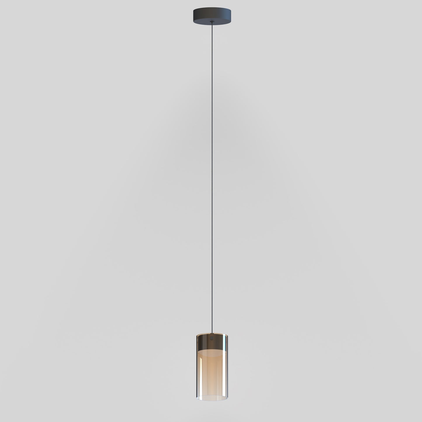 Highball Amber LED Mini Pendant Gunmetal by ET2