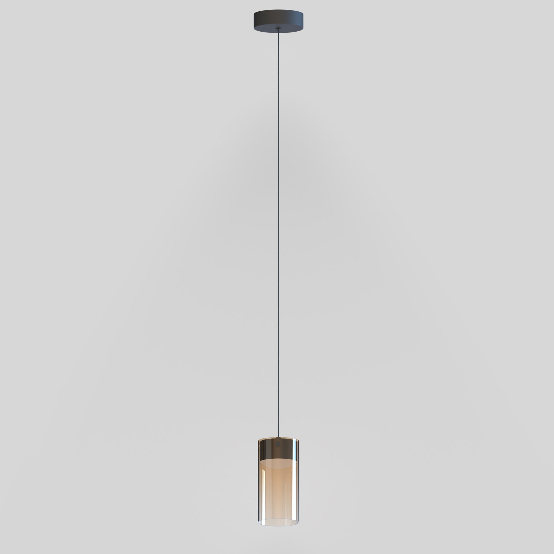 Highball Amber LED Mini Pendant Gunmetal by ET2