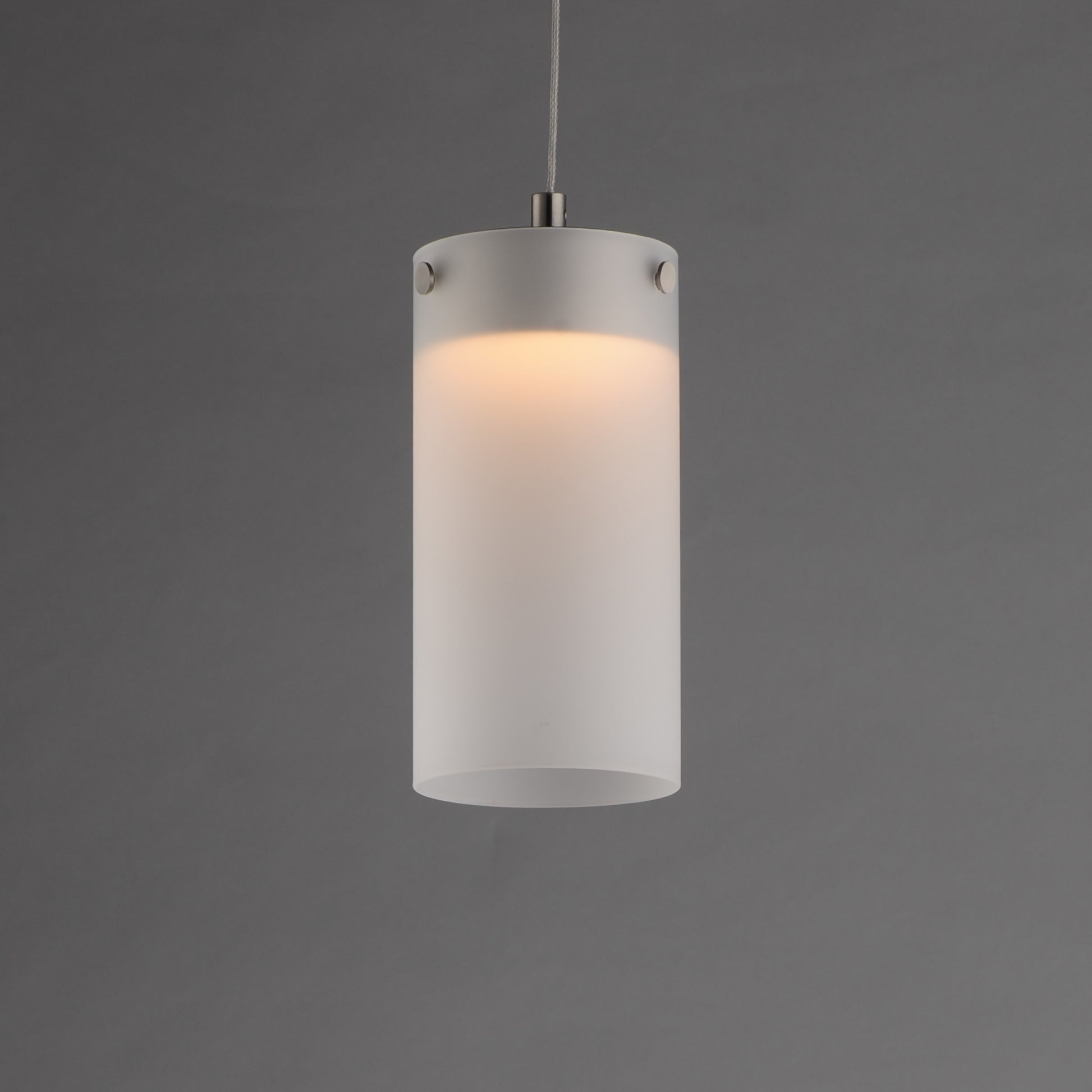 Highball Frosted LED Mini Pendant Satin Nickel by ET2