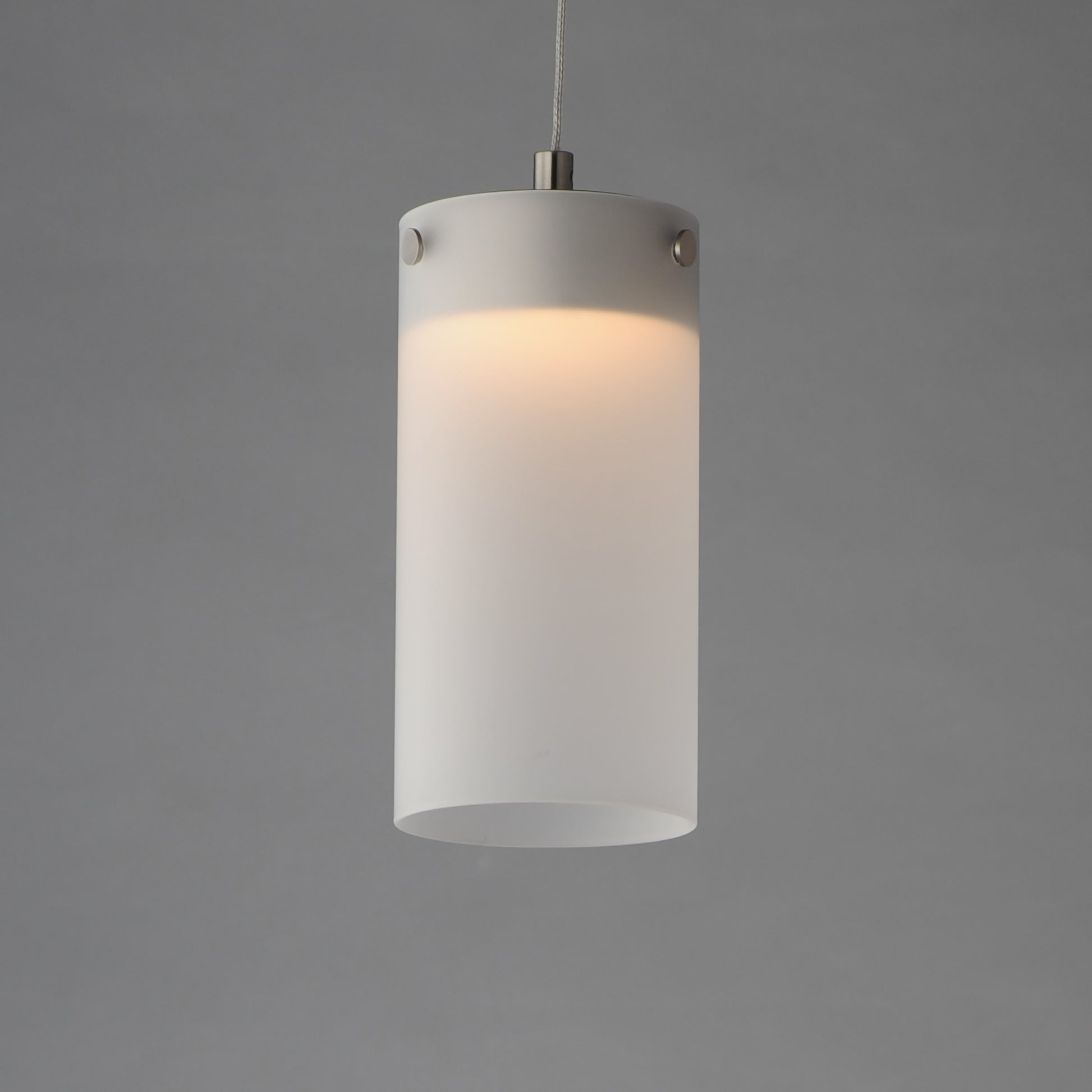 Highball Frosted LED Mini Pendant Satin Nickel by ET2