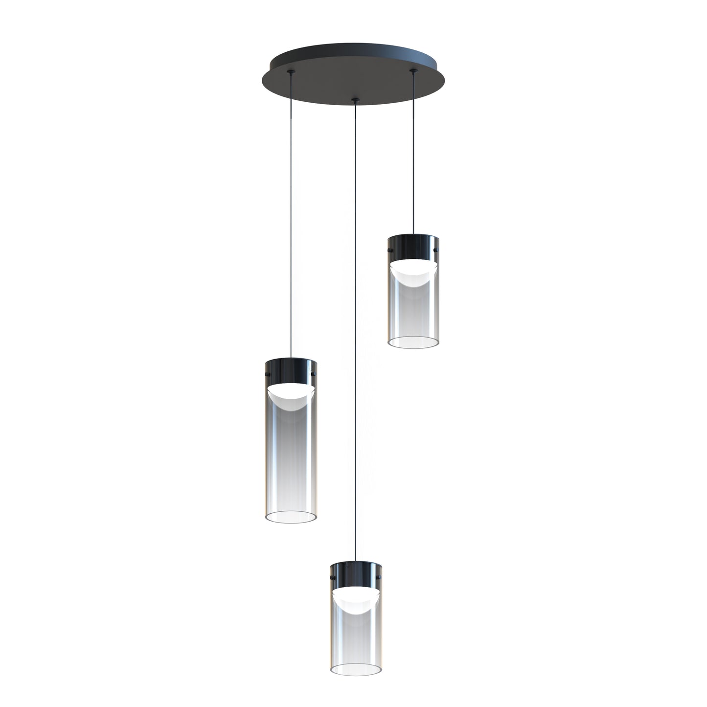 Highball Smoke 3-Light LED Pendant Gunmetal by ET2