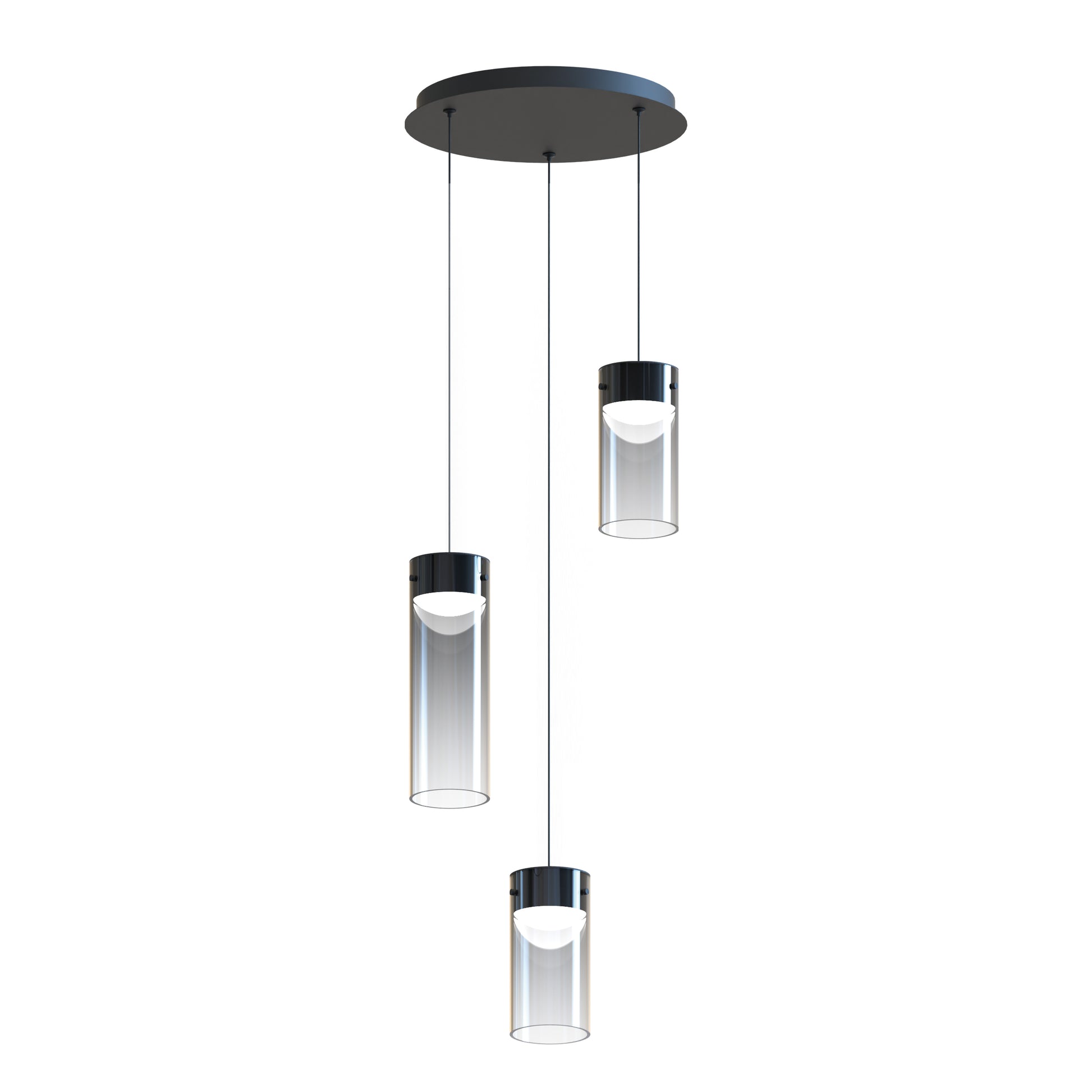 Highball Smoke 3-Light LED Pendant Gunmetal by ET2
