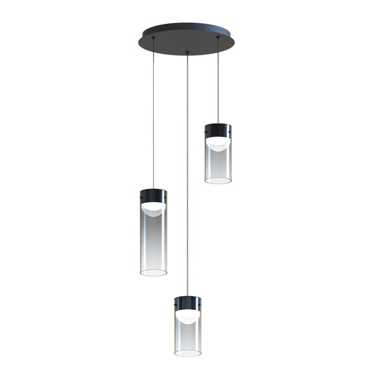 Highball Smoke 3-Light LED Pendant Gunmetal by ET2