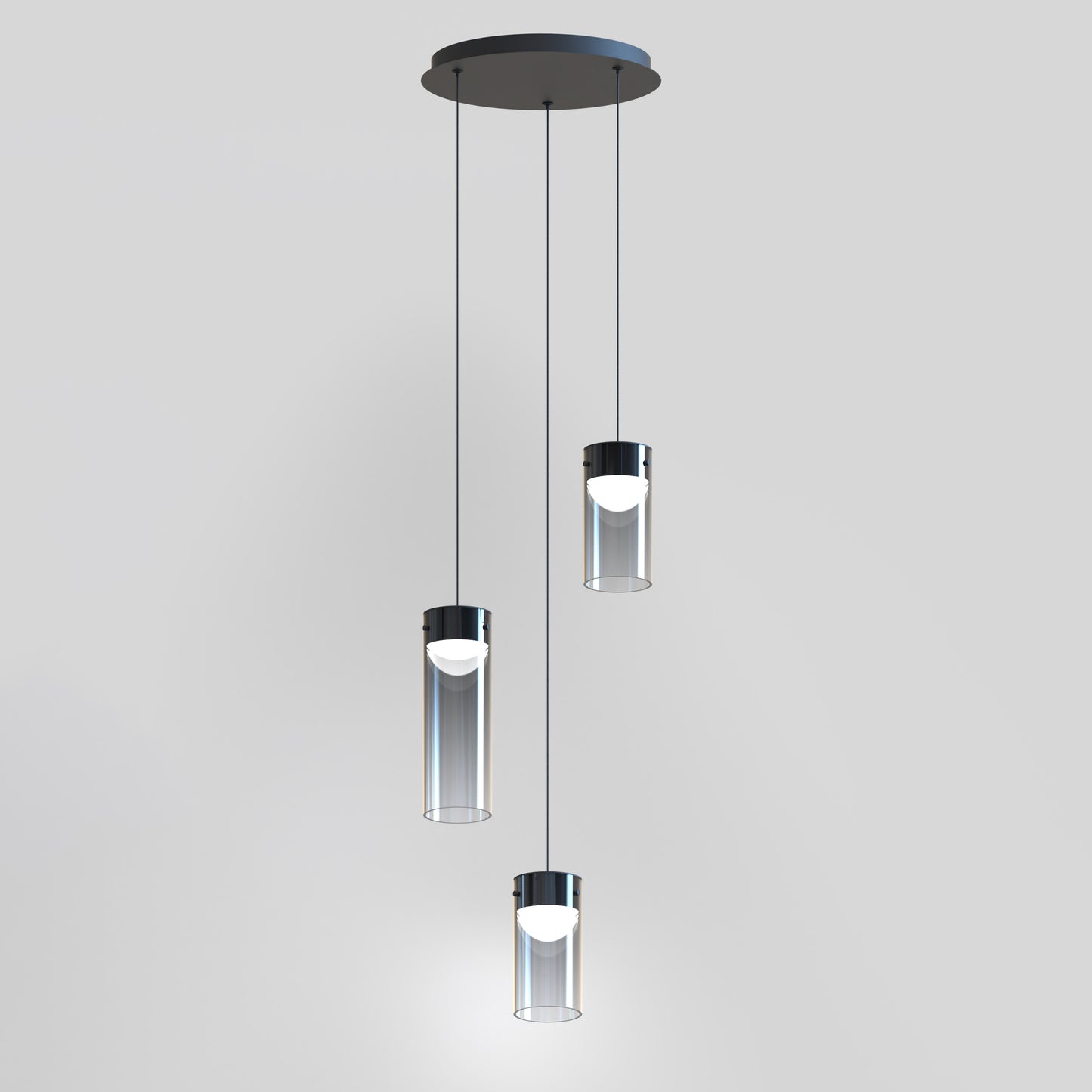 Highball Smoke 3-Light LED Pendant Gunmetal by ET2