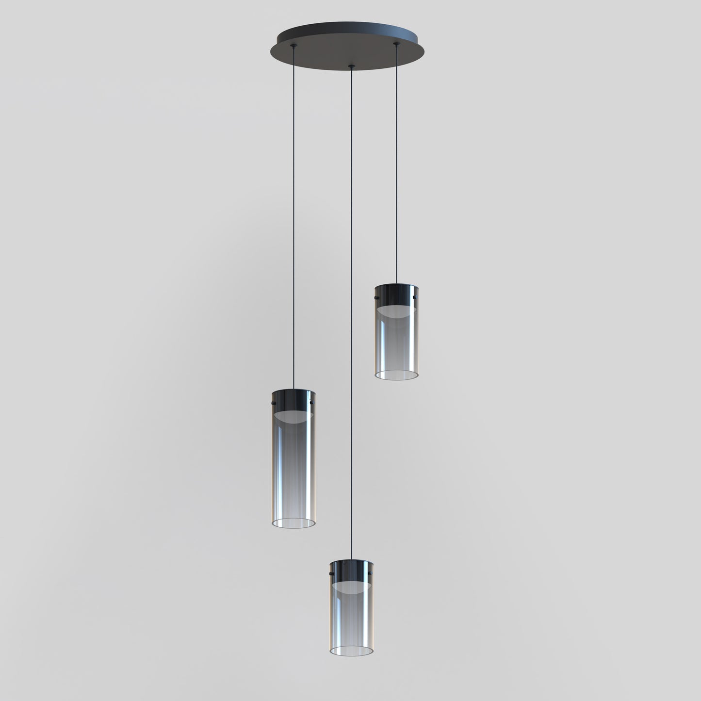 Highball Smoke 3-Light LED Pendant Gunmetal by ET2