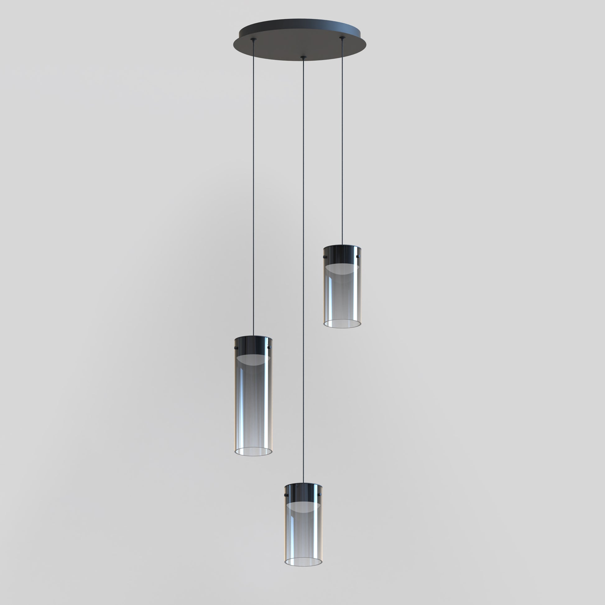Highball Smoke 3-Light LED Pendant Gunmetal by ET2