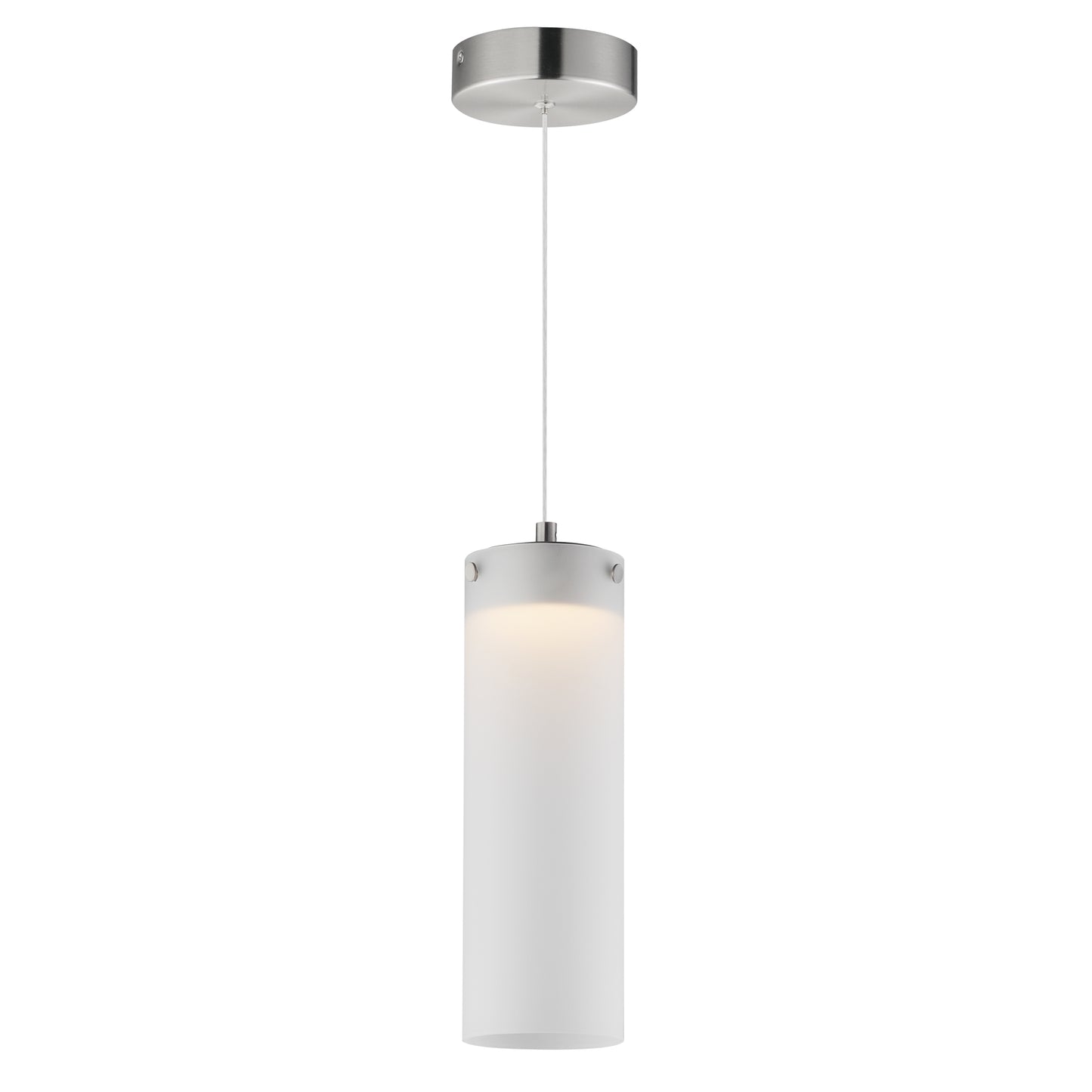 Highball Frosted LED Pendant Satin Nickel by ET2