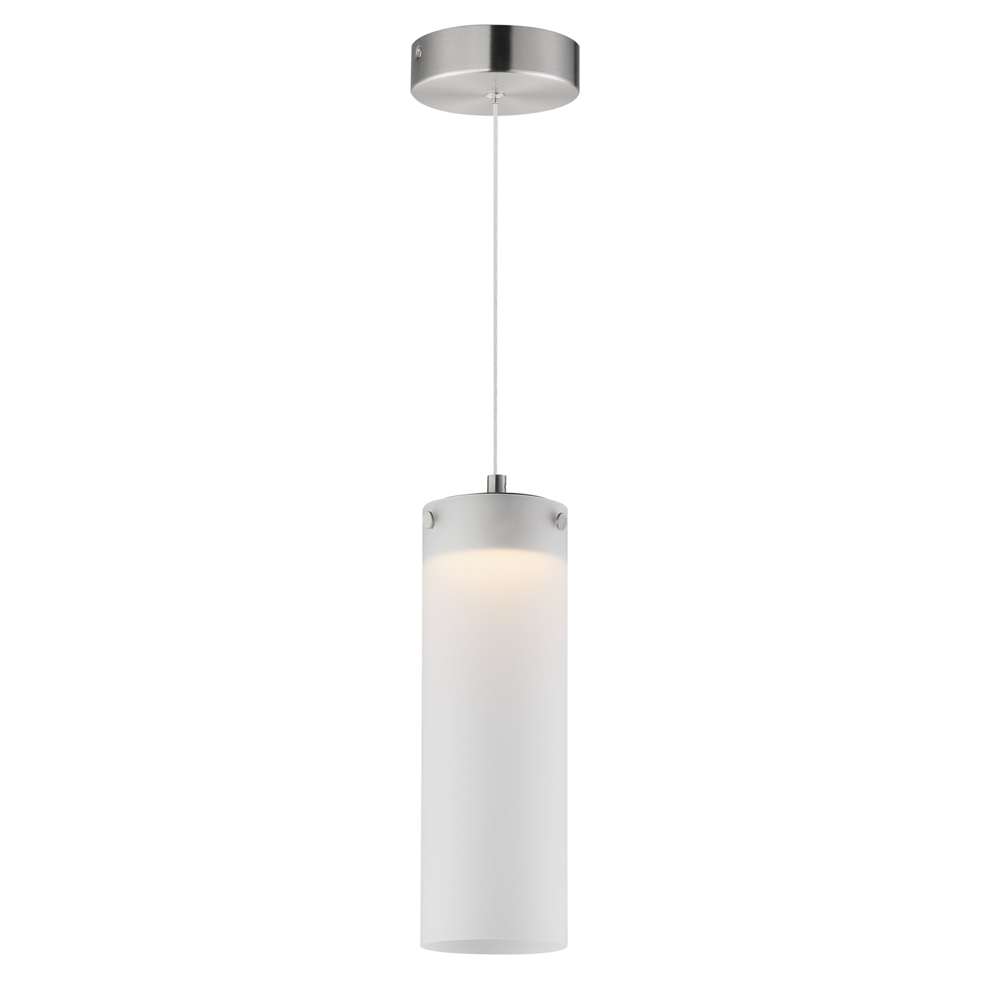 Highball Frosted LED Pendant Satin Nickel by ET2