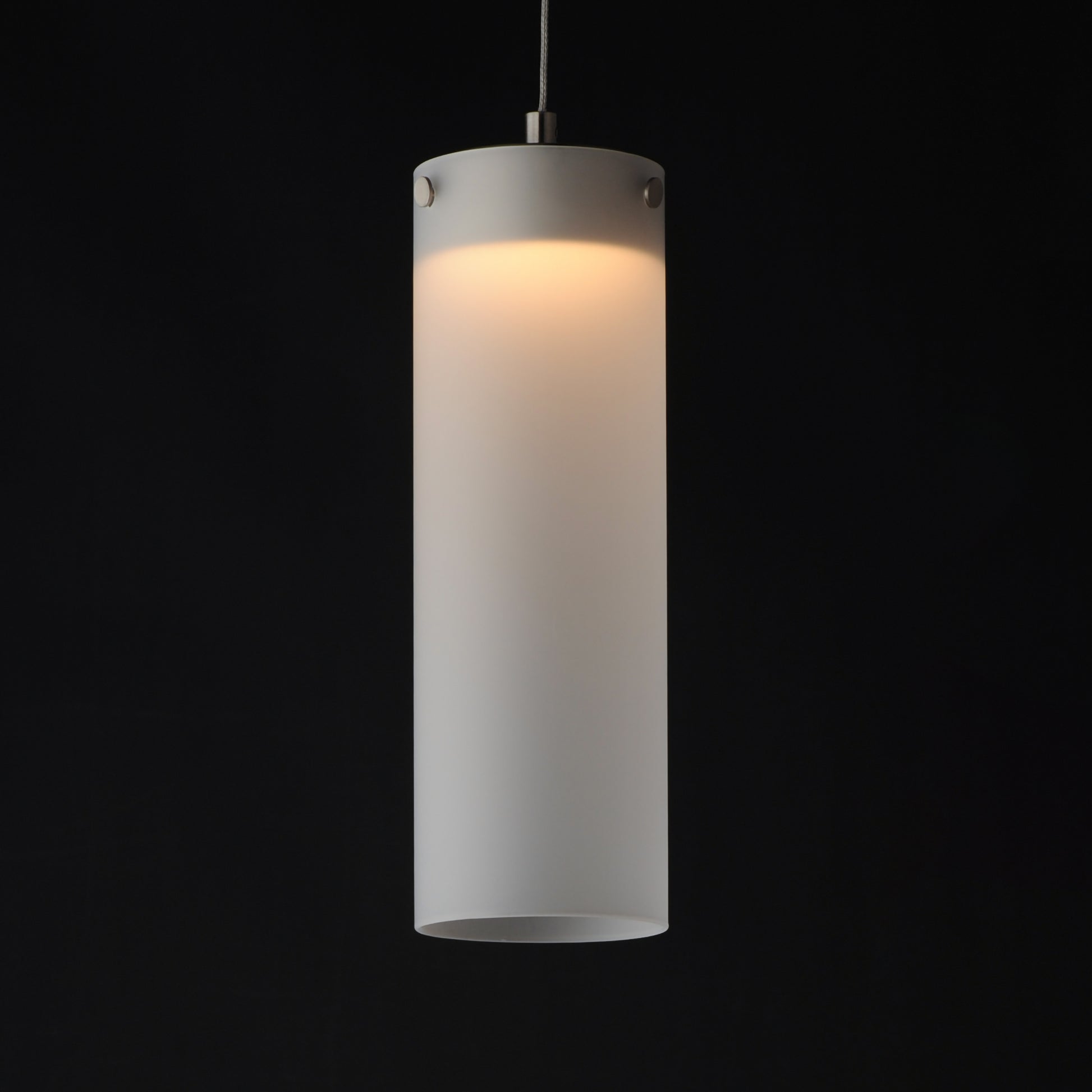 Highball Frosted LED Pendant Satin Nickel by ET2