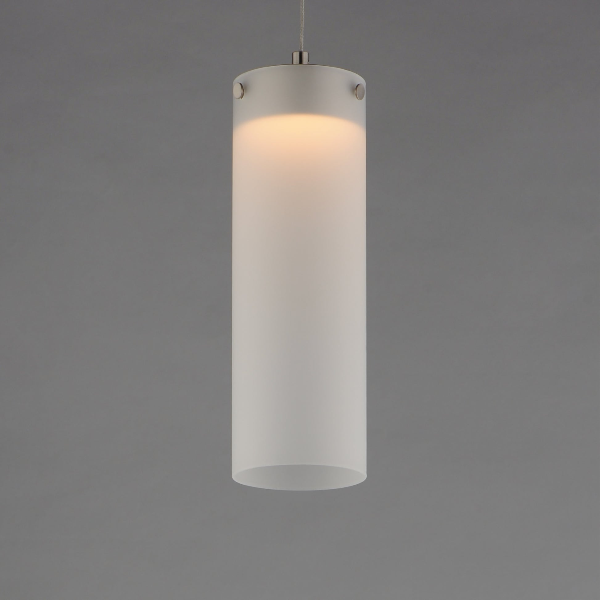 Highball Frosted LED Pendant Satin Nickel by ET2