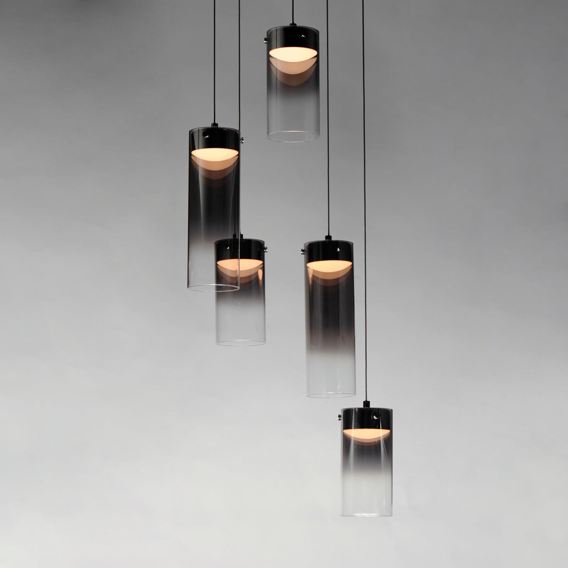 Highball Smoke 5-Light LED Pendant Gunmetal by ET2