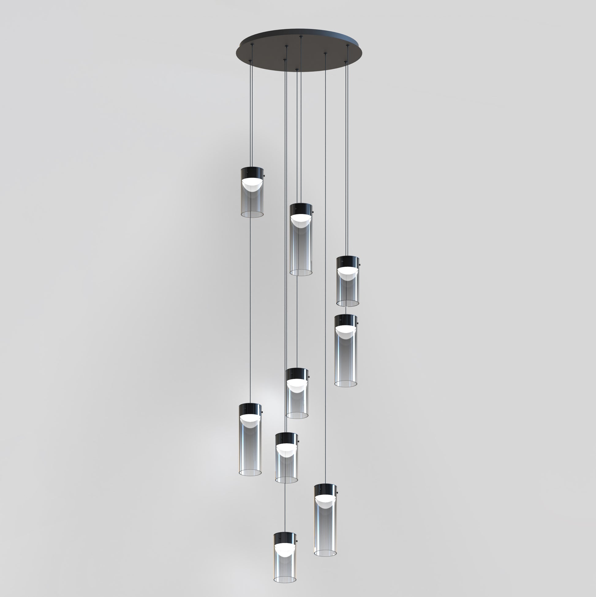 Highball Smoke 9-Light LED Pendant Gunmetal by ET2