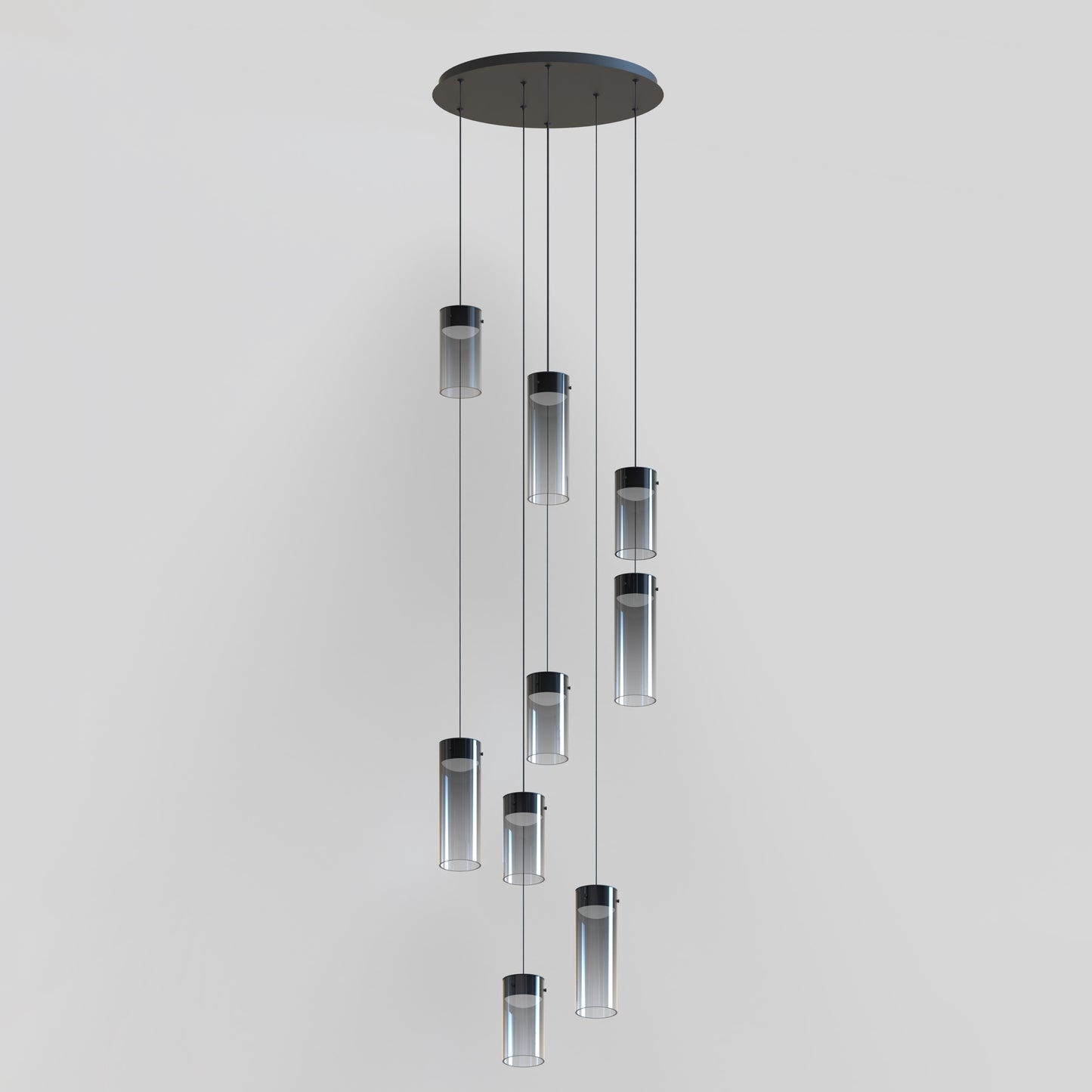 Highball Smoke 9-Light LED Pendant Gunmetal by ET2