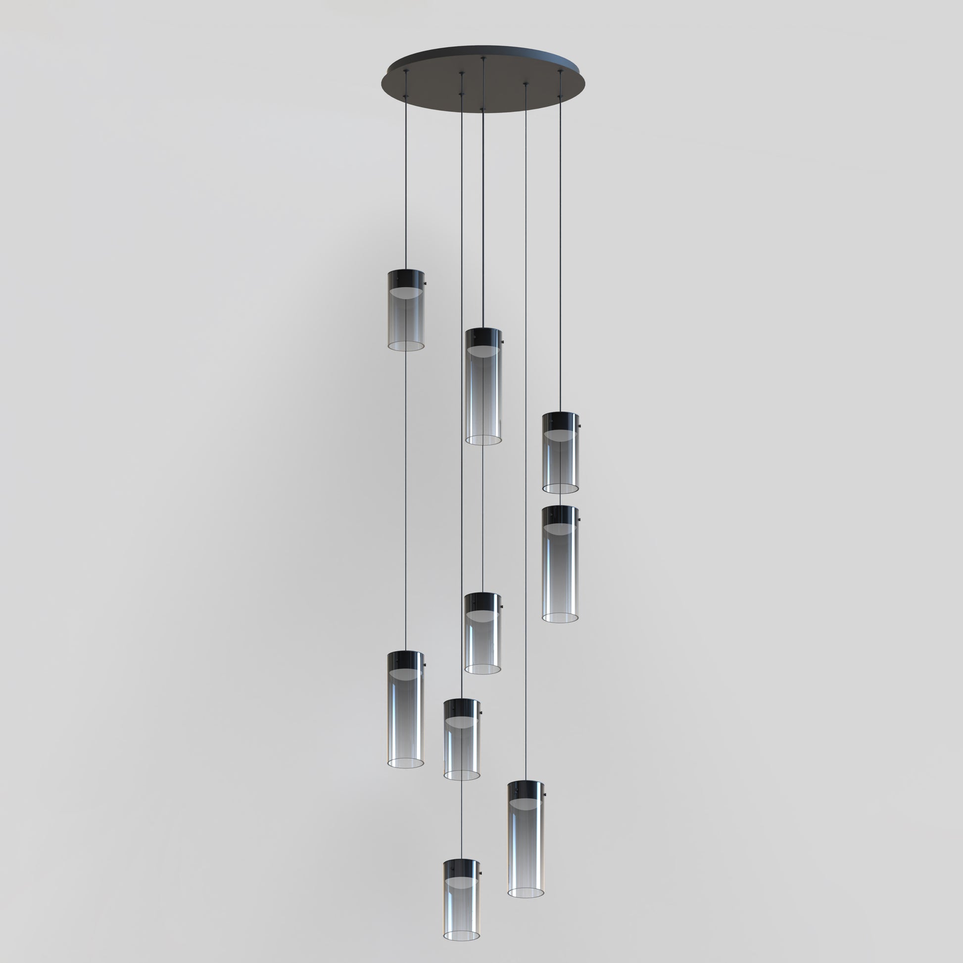 Highball Smoke 9-Light LED Pendant Gunmetal by ET2