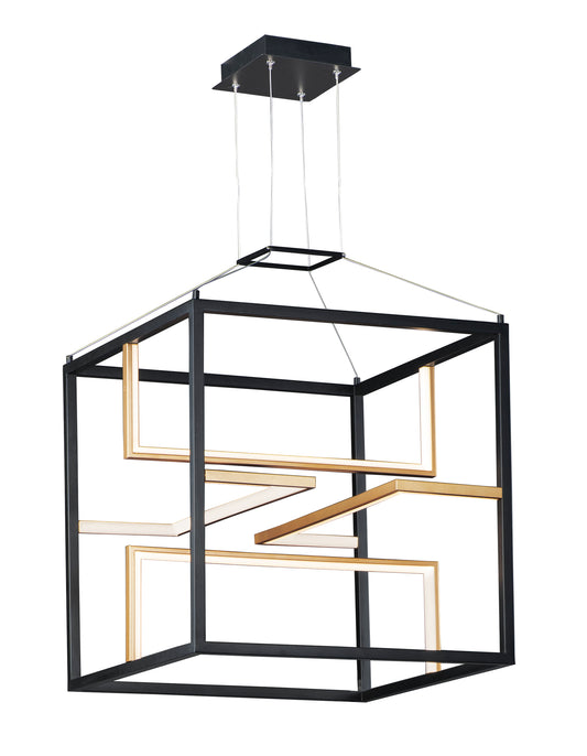 Chamber LED Pendant Black/Gold by ET2
