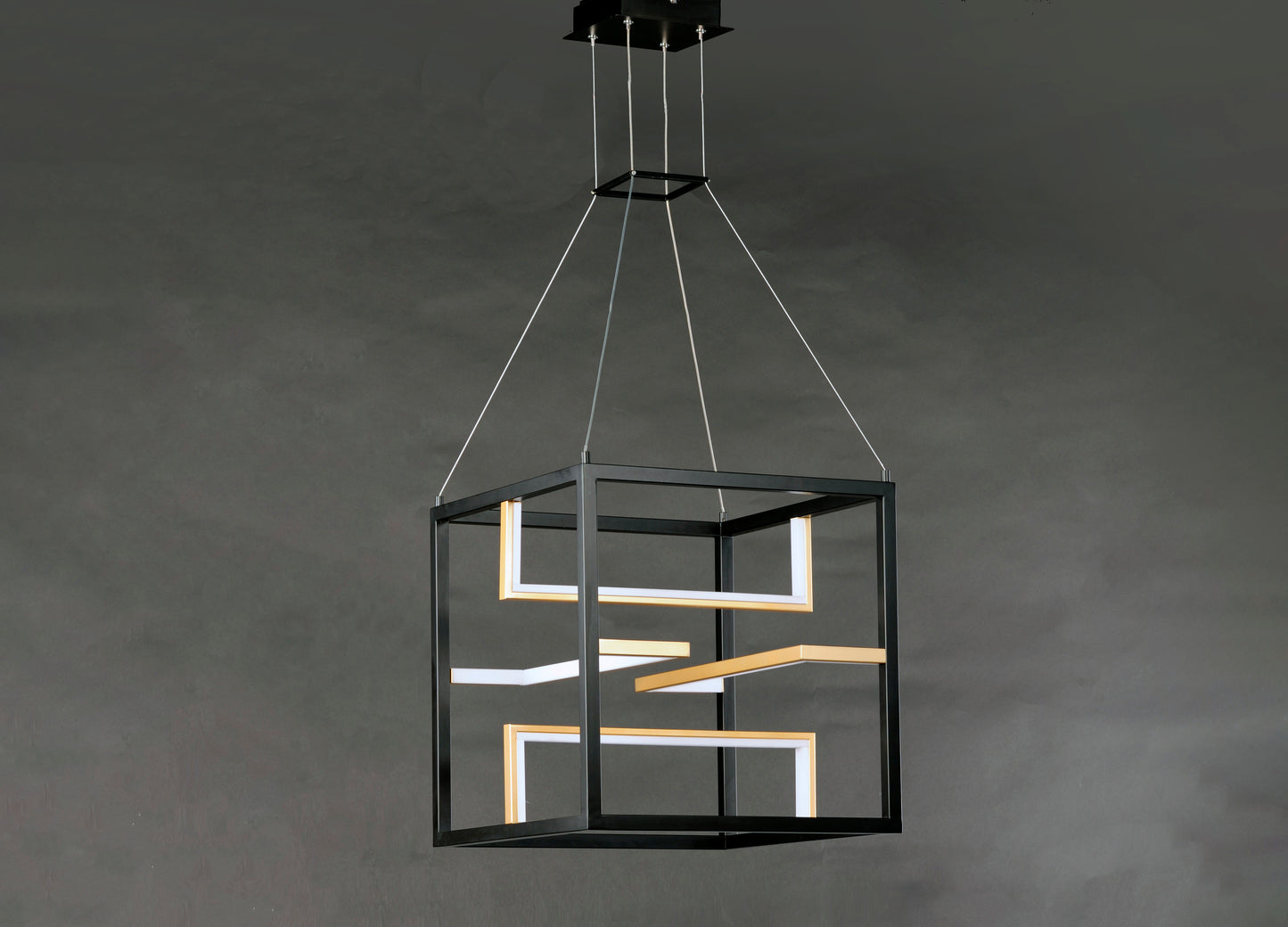 Chamber LED Pendant Black/Gold by ET2