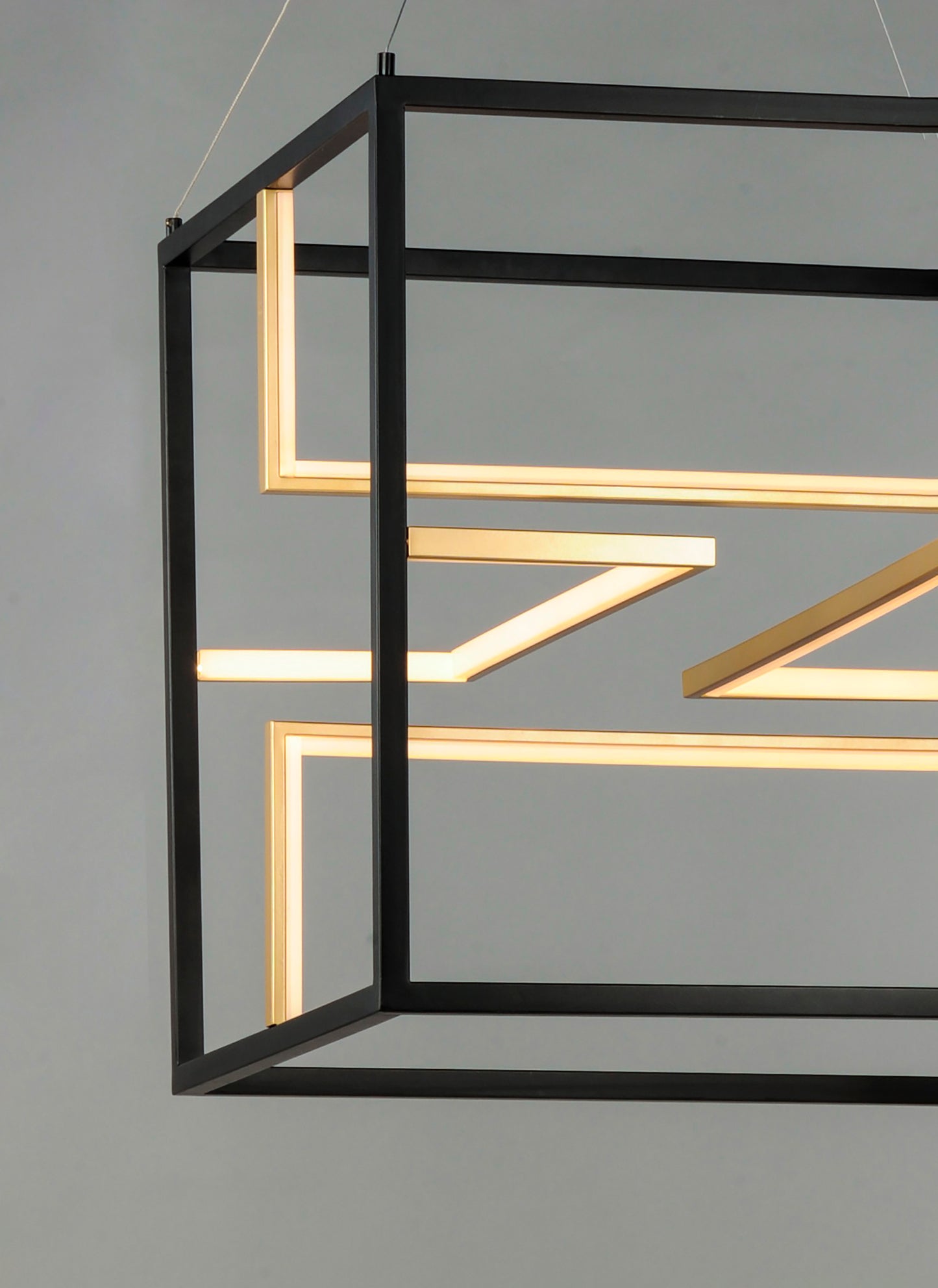 Chamber LED Pendant Black/Gold by ET2
