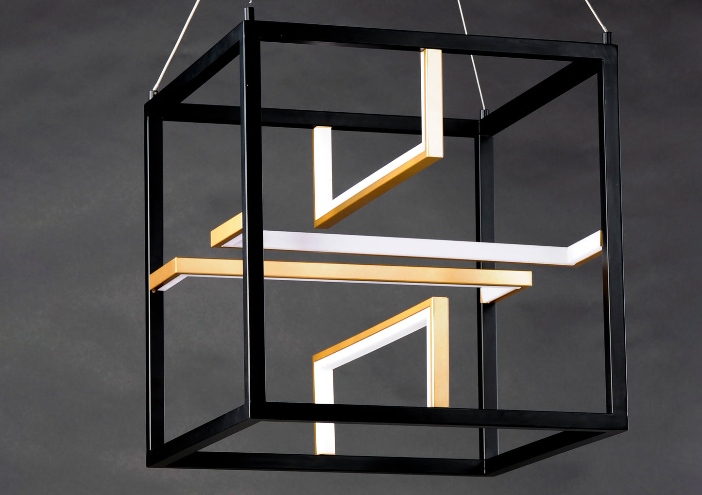Chamber LED Pendant Black/Gold by ET2